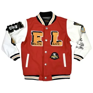 4219 Red Kids Varsity Jacket