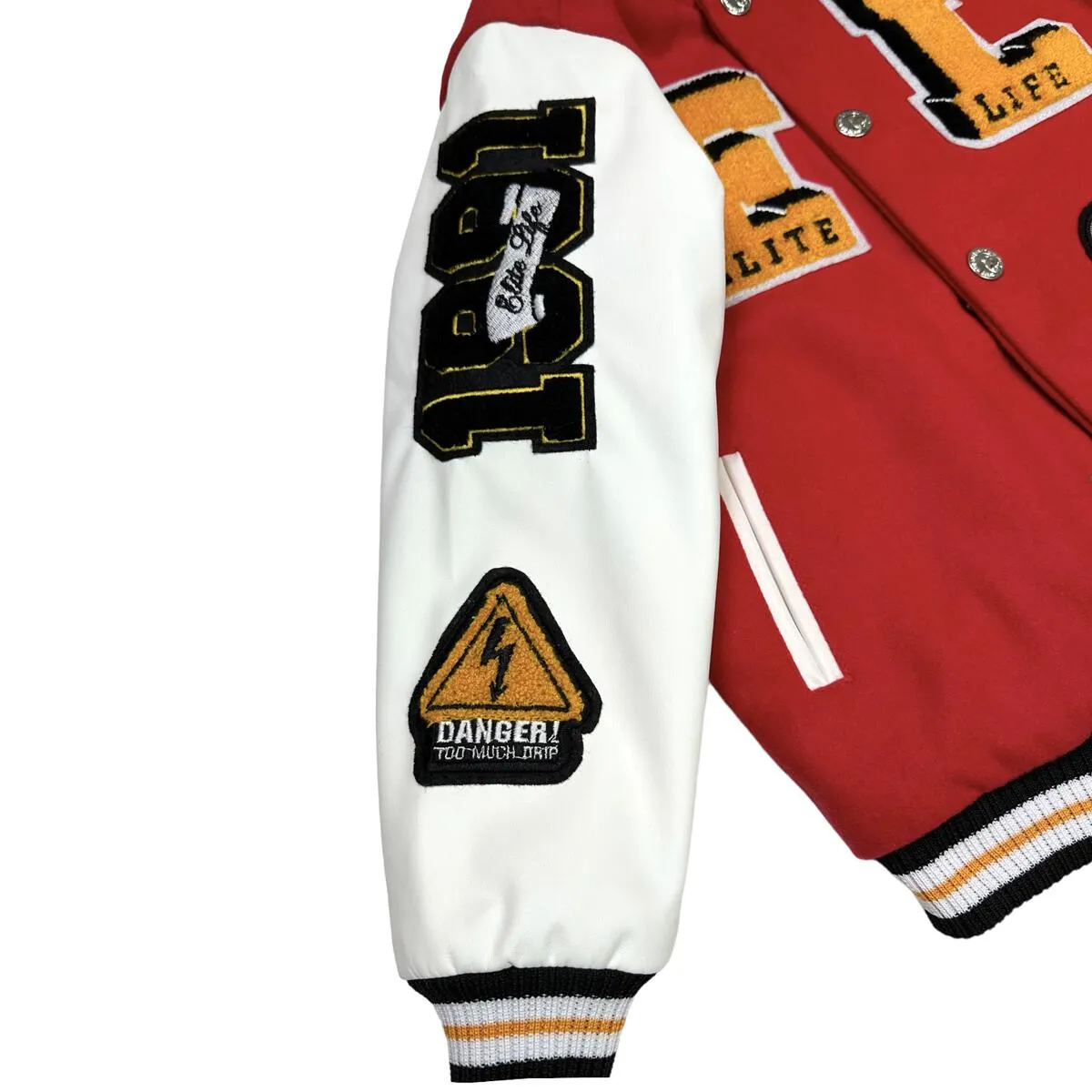 4219 Red Kids Varsity Jacket