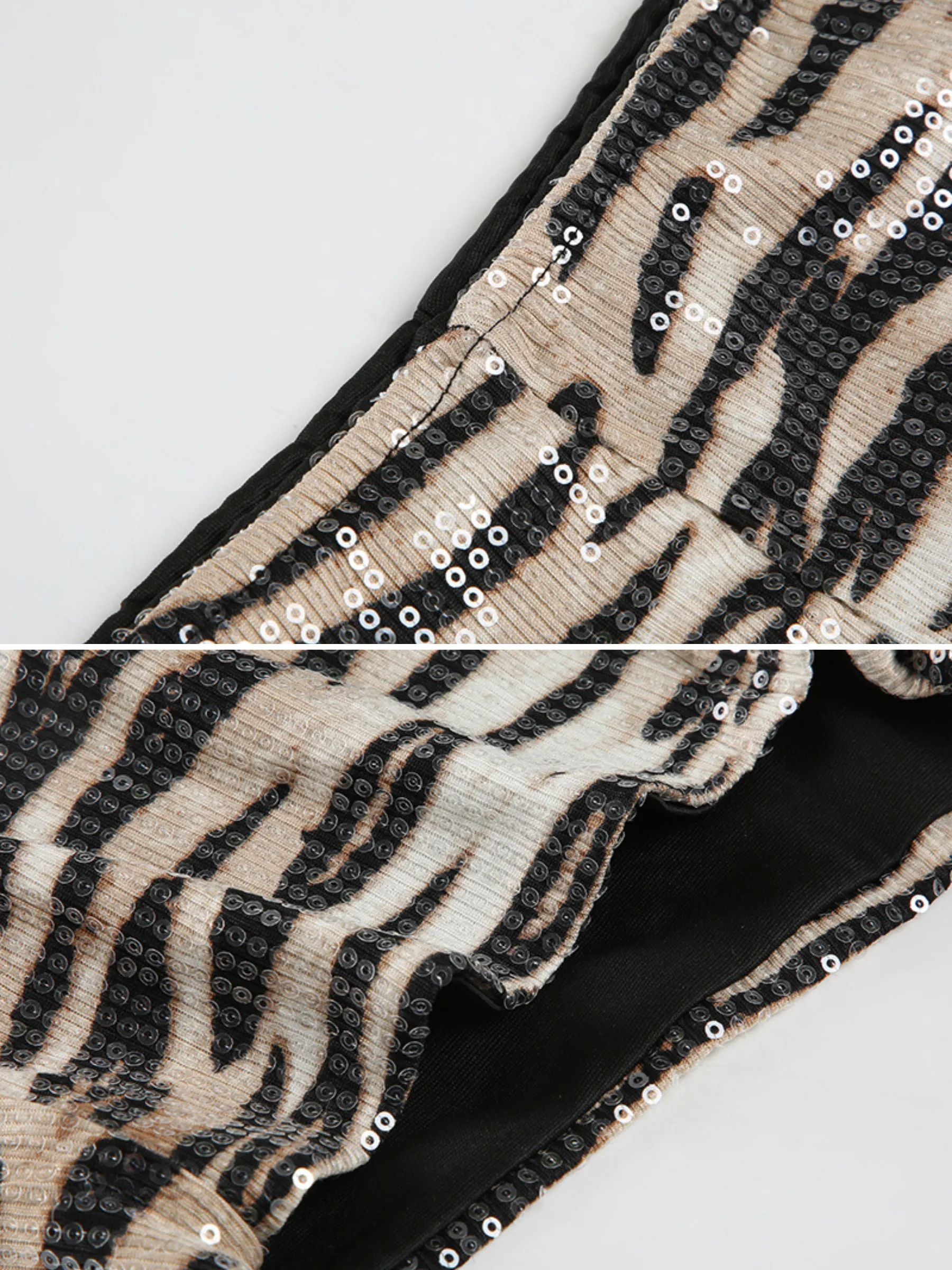Adele Sequin Zebra Shorts