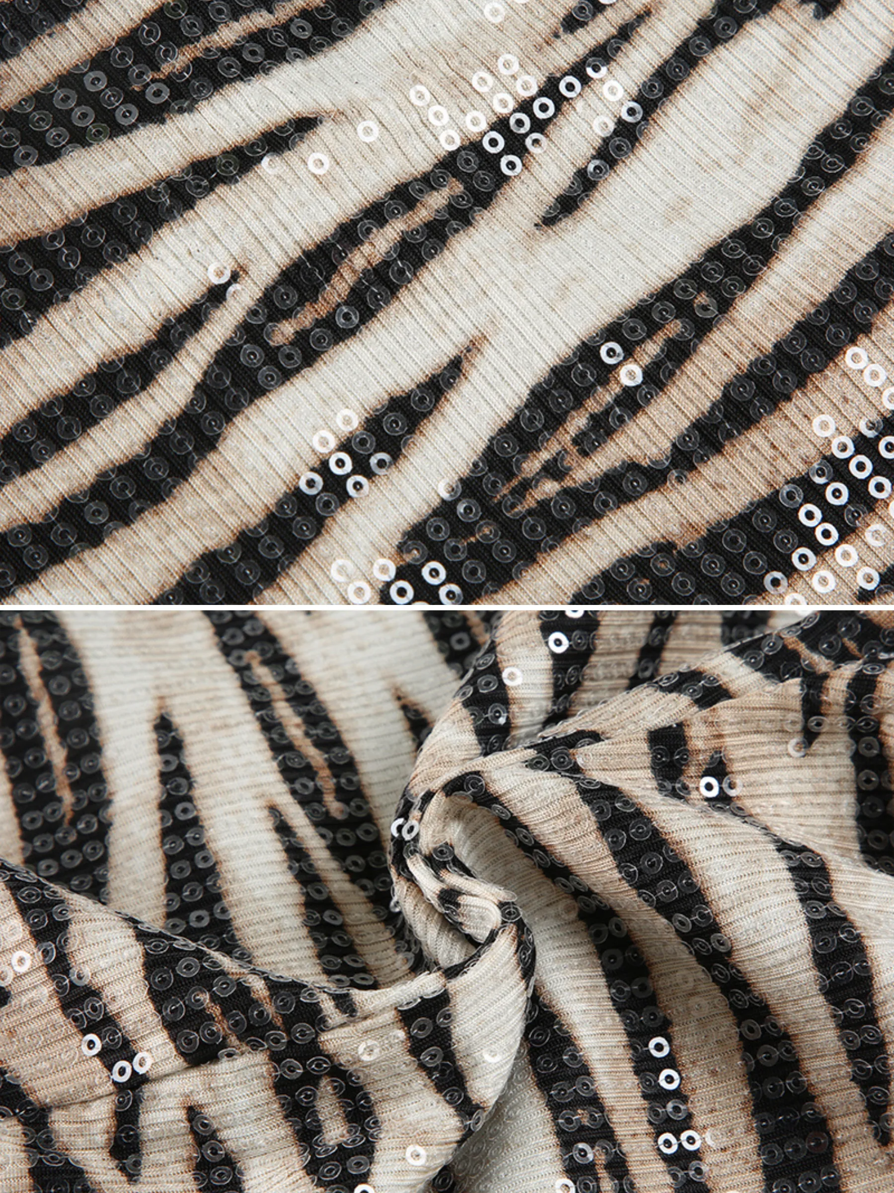 Adele Sequin Zebra Shorts