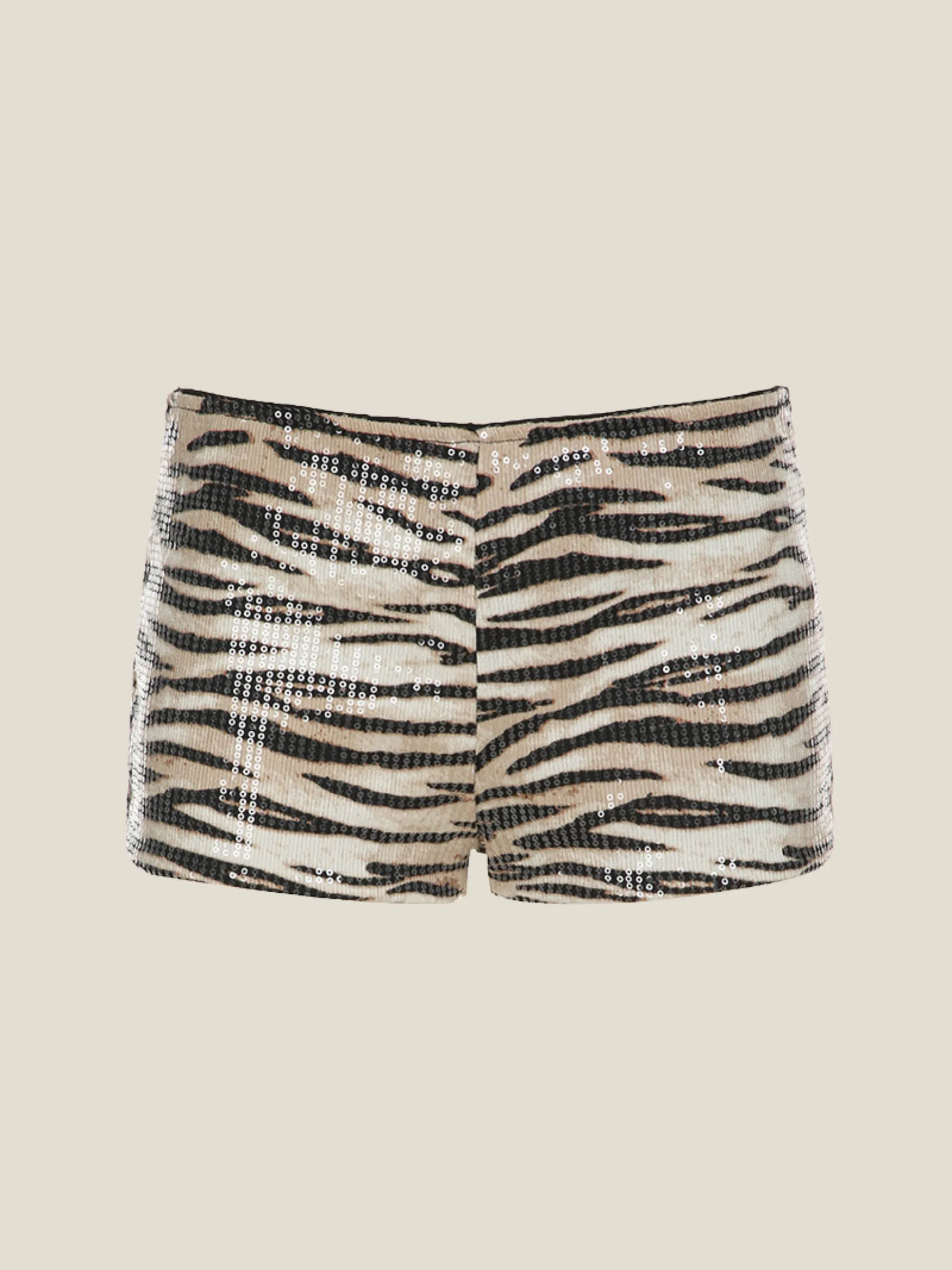 Adele Sequin Zebra Shorts