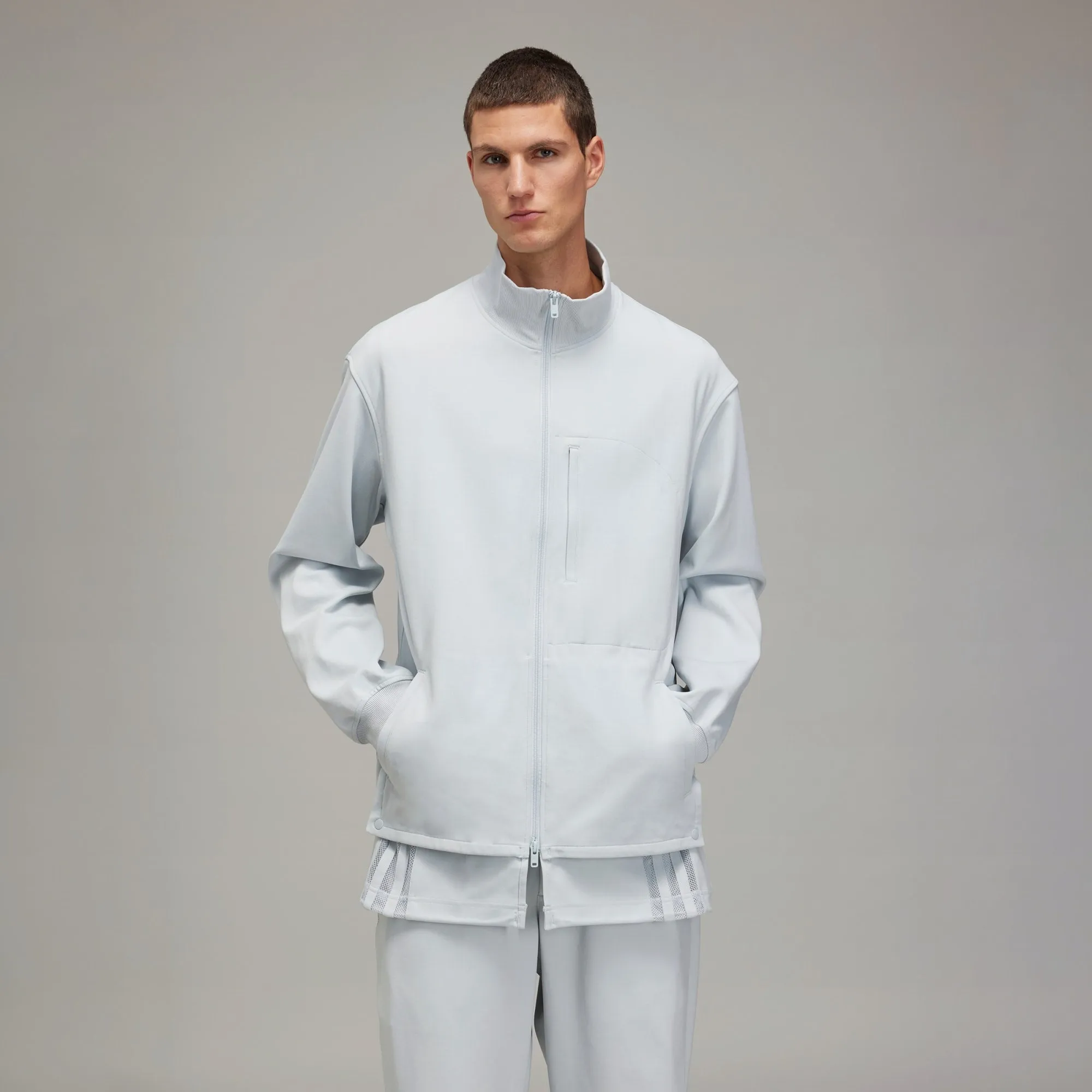 adidas Y-3 3-Stripes Relaxed Track Top Clear Grey