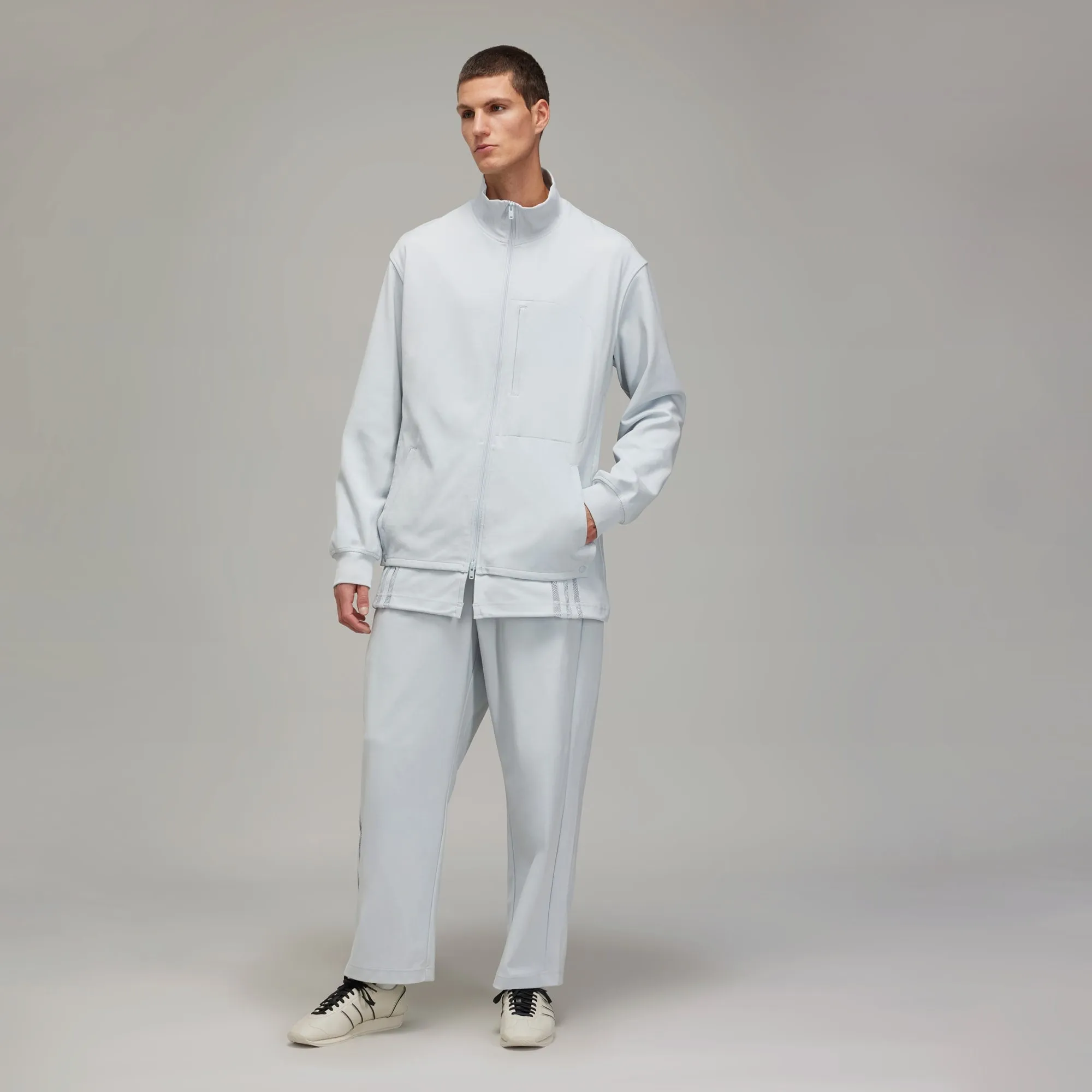 adidas Y-3 3-Stripes Relaxed Track Top Clear Grey