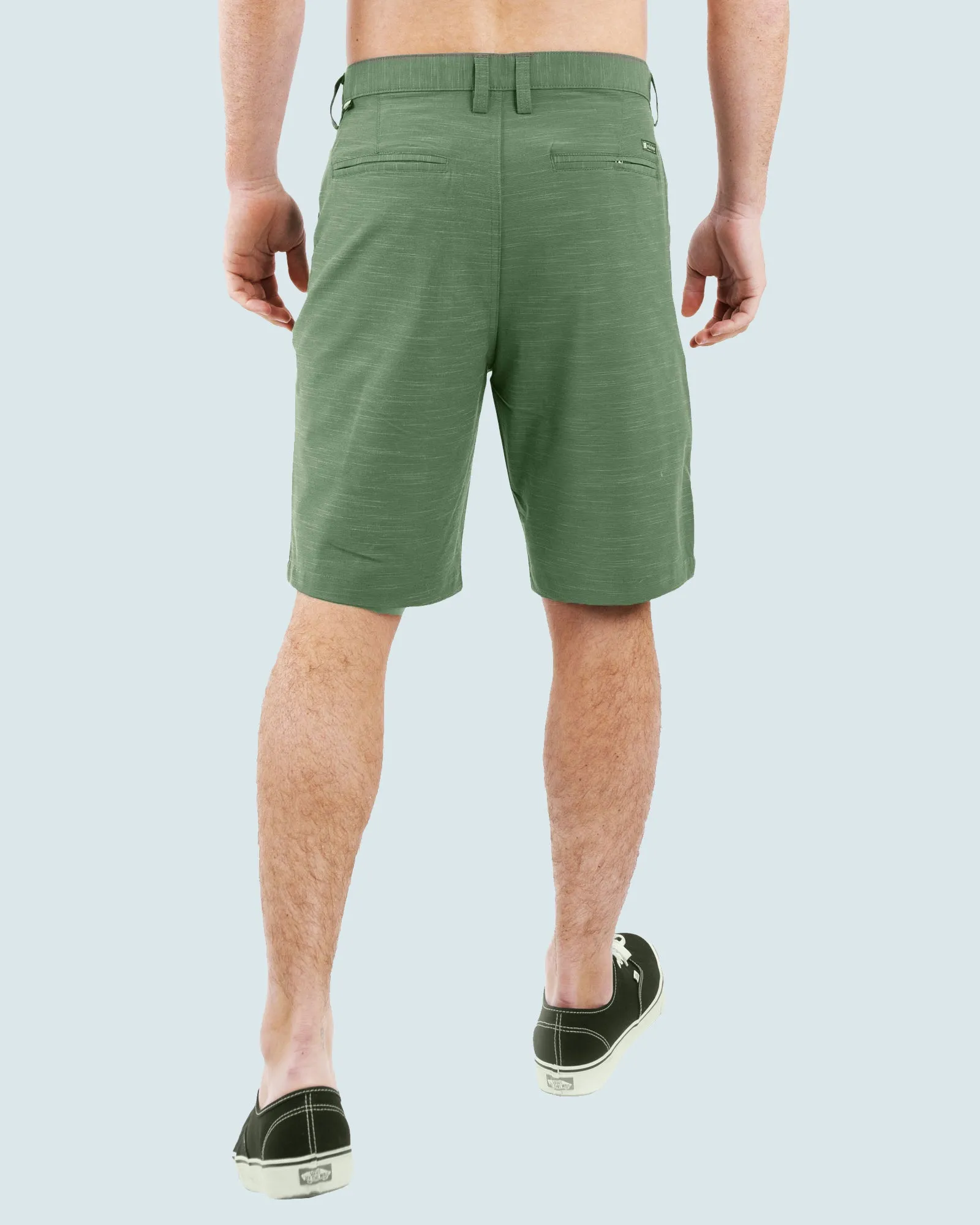 All In One Mens Hybrid Shorts - Slub Black