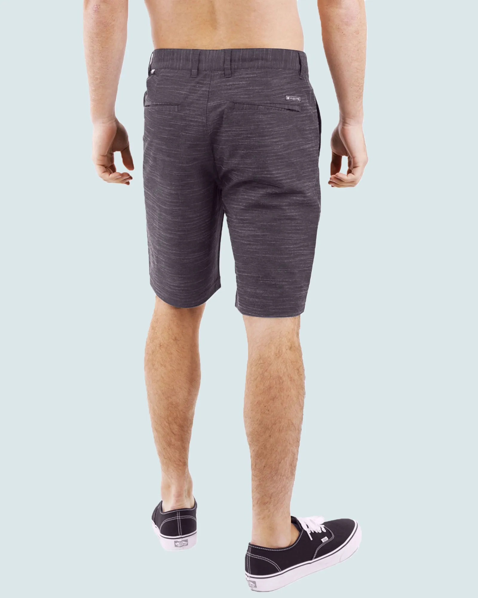 All In One Mens Hybrid Shorts - Slub Black