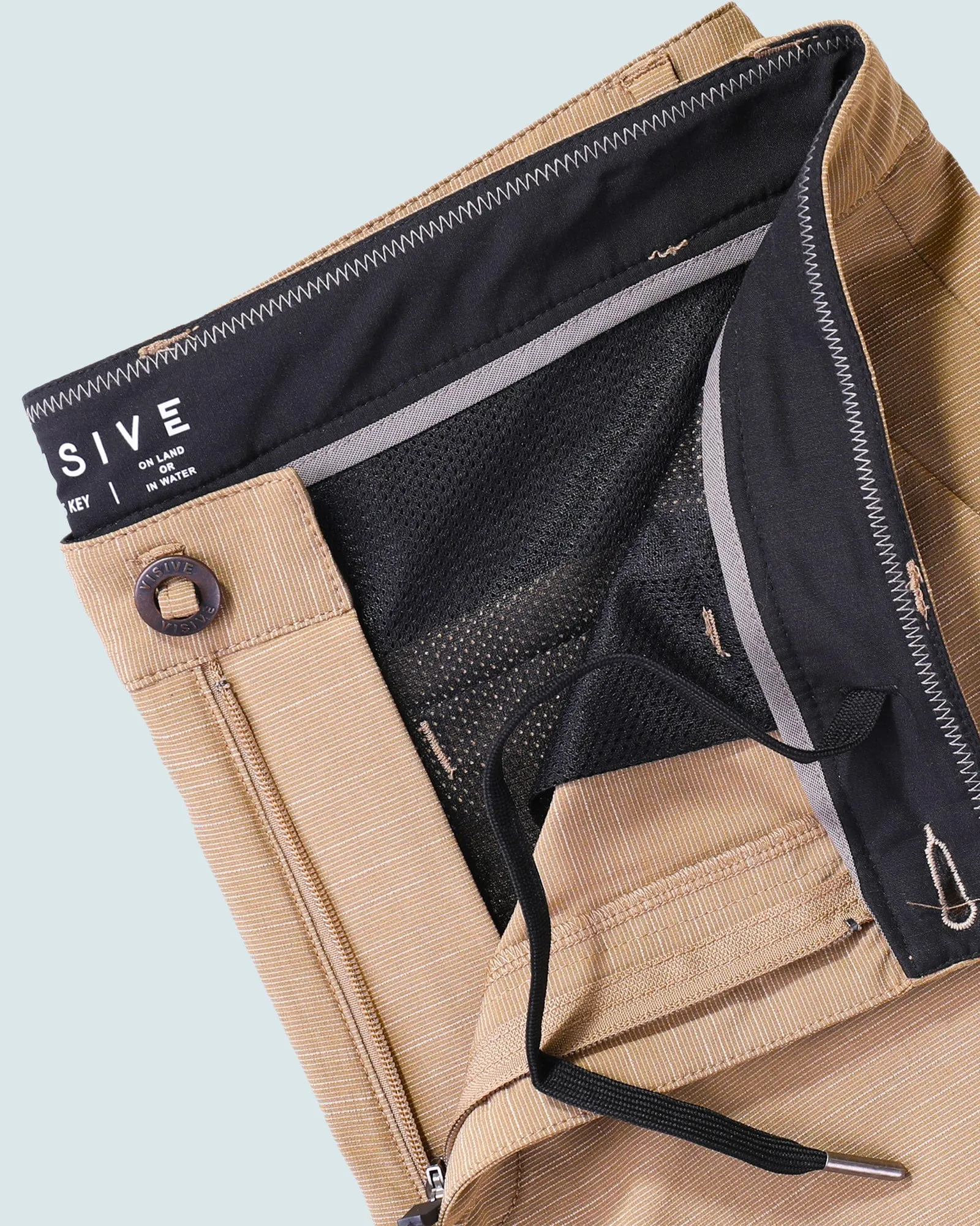 All In One Mens Hybrid Shorts - Slub Black