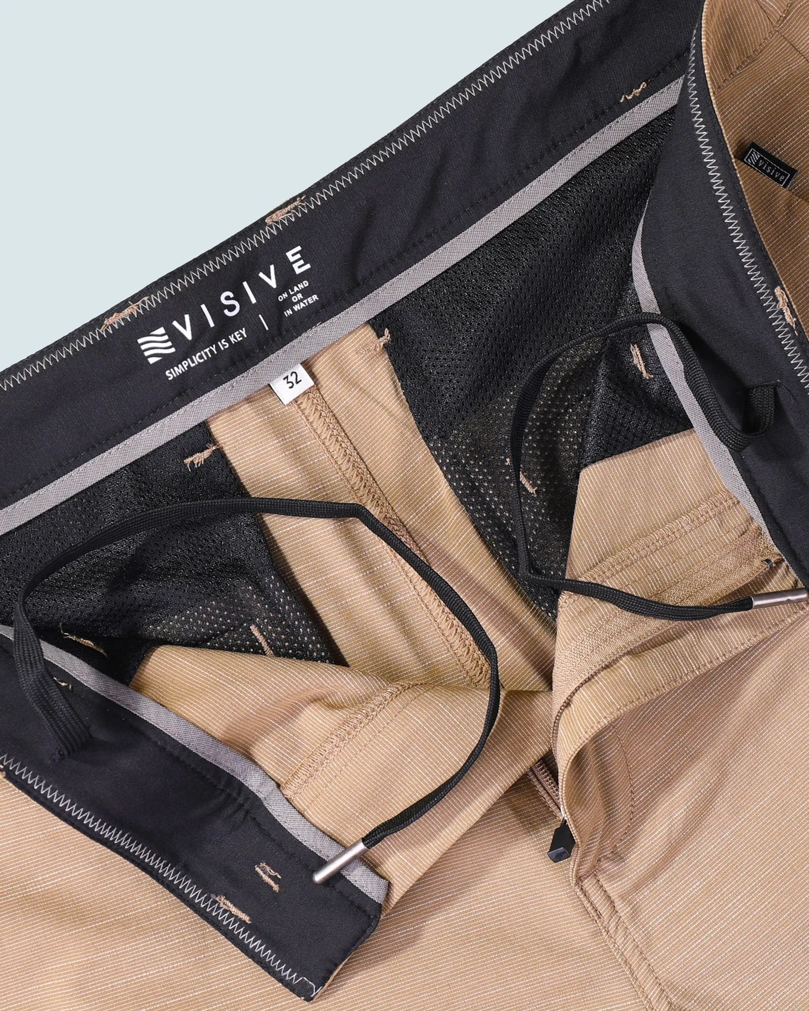 All In One Mens Hybrid Shorts - Slub Black