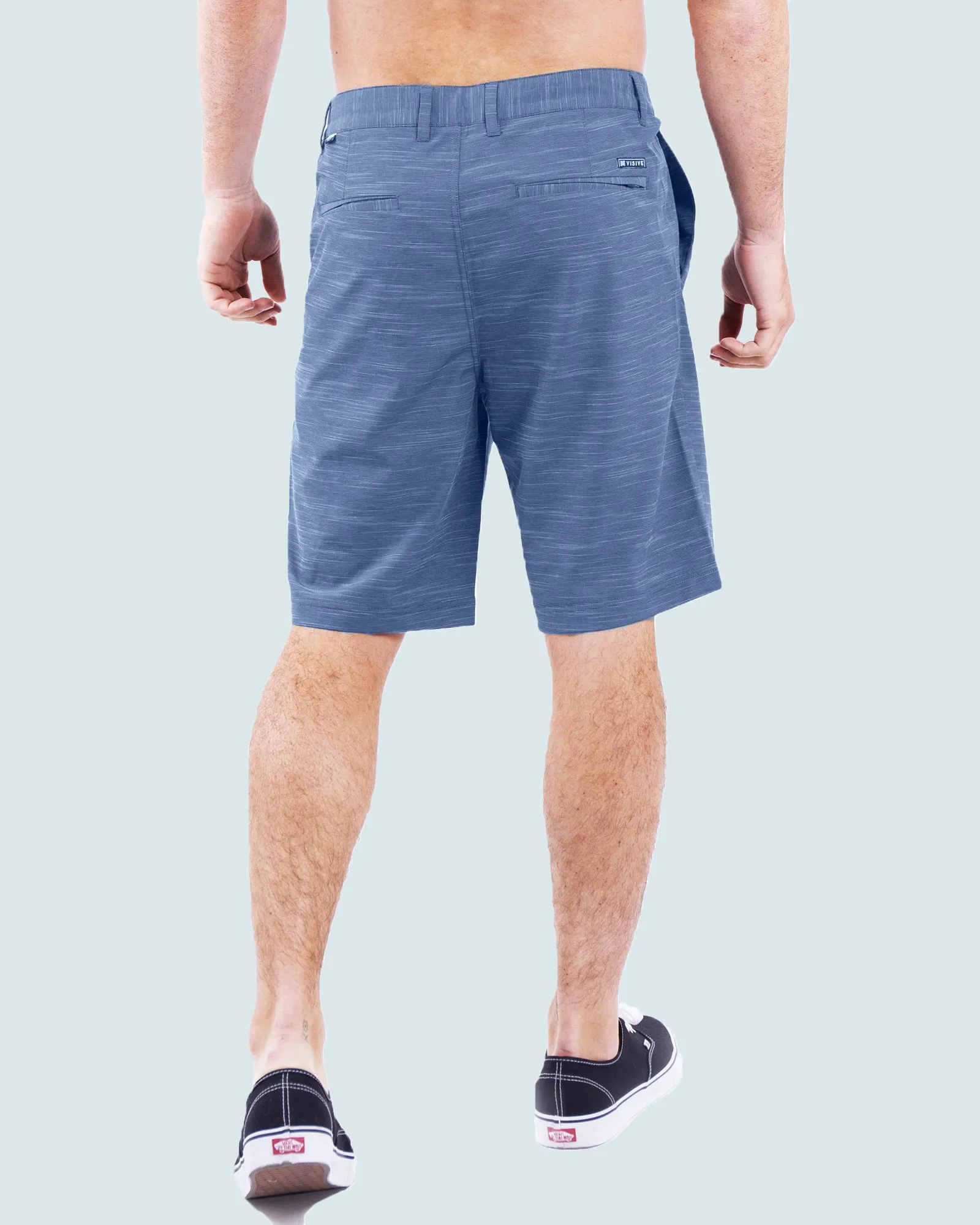 All In One Mens Hybrid Shorts - Slub Black