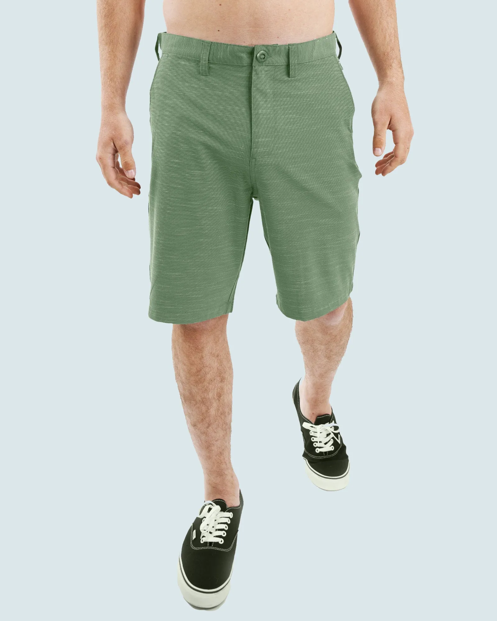All In One Mens Hybrid Shorts - Slub Black