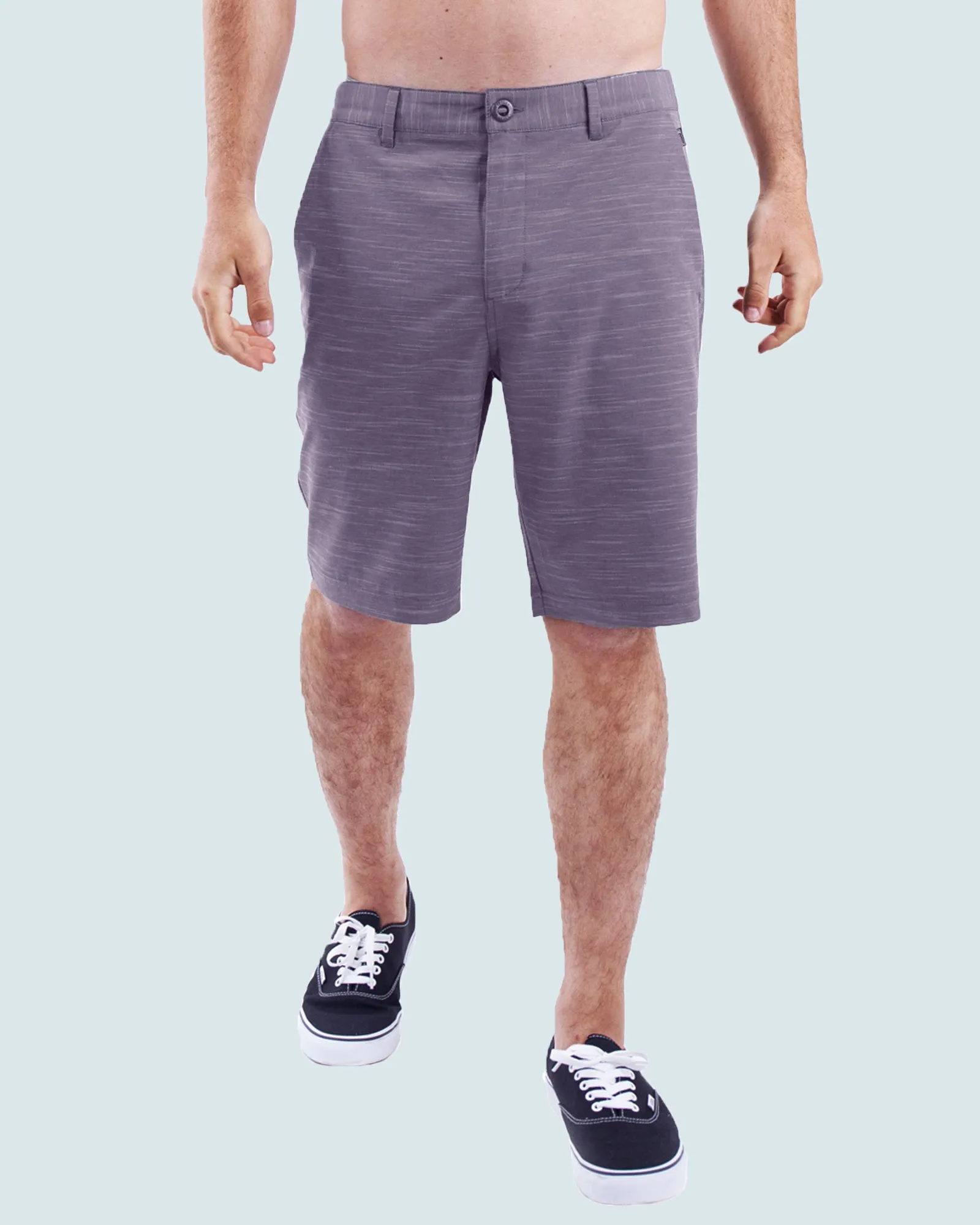 All In One Mens Hybrid Shorts - Slub Black