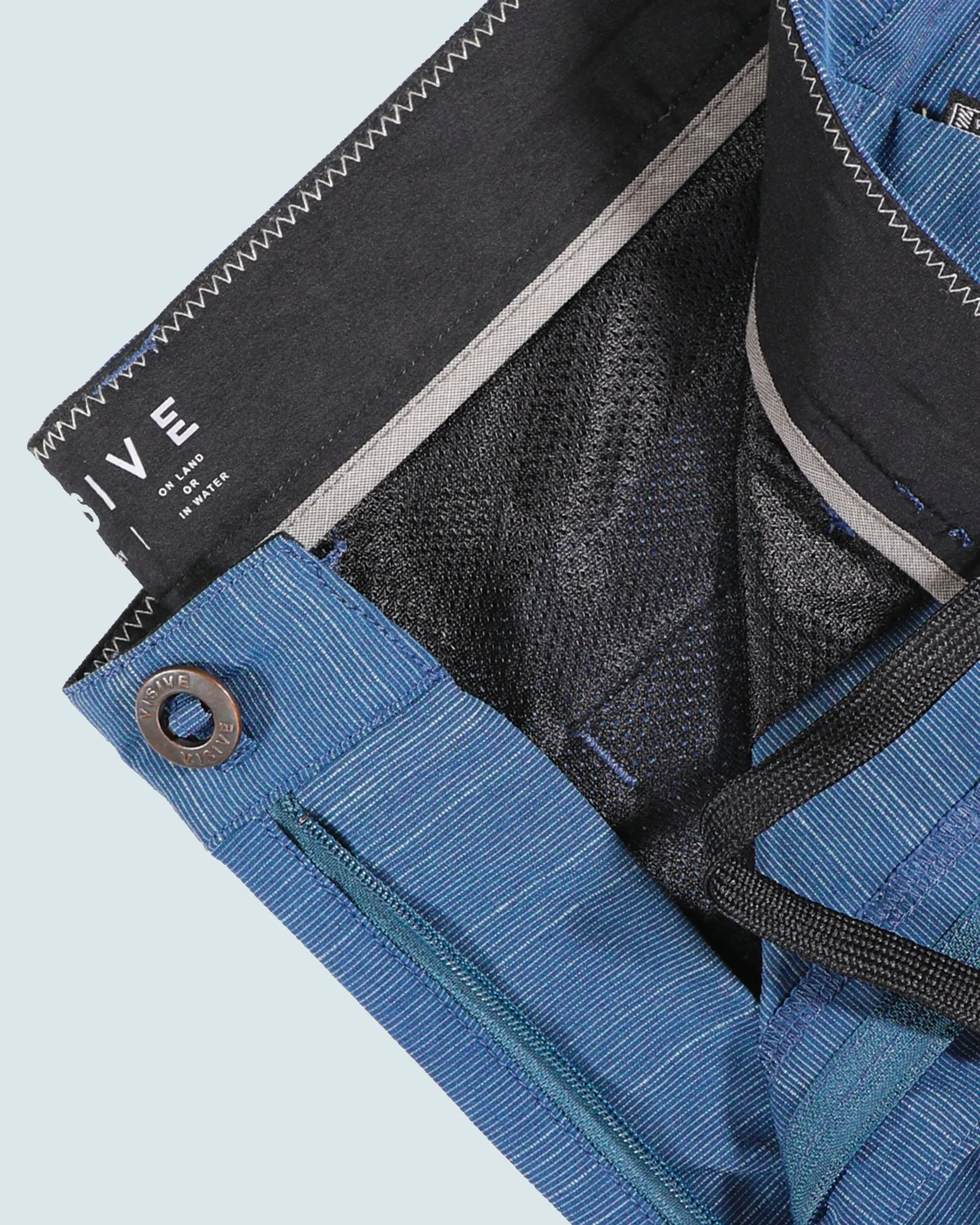 All In One Mens Hybrid Shorts - Slub Black