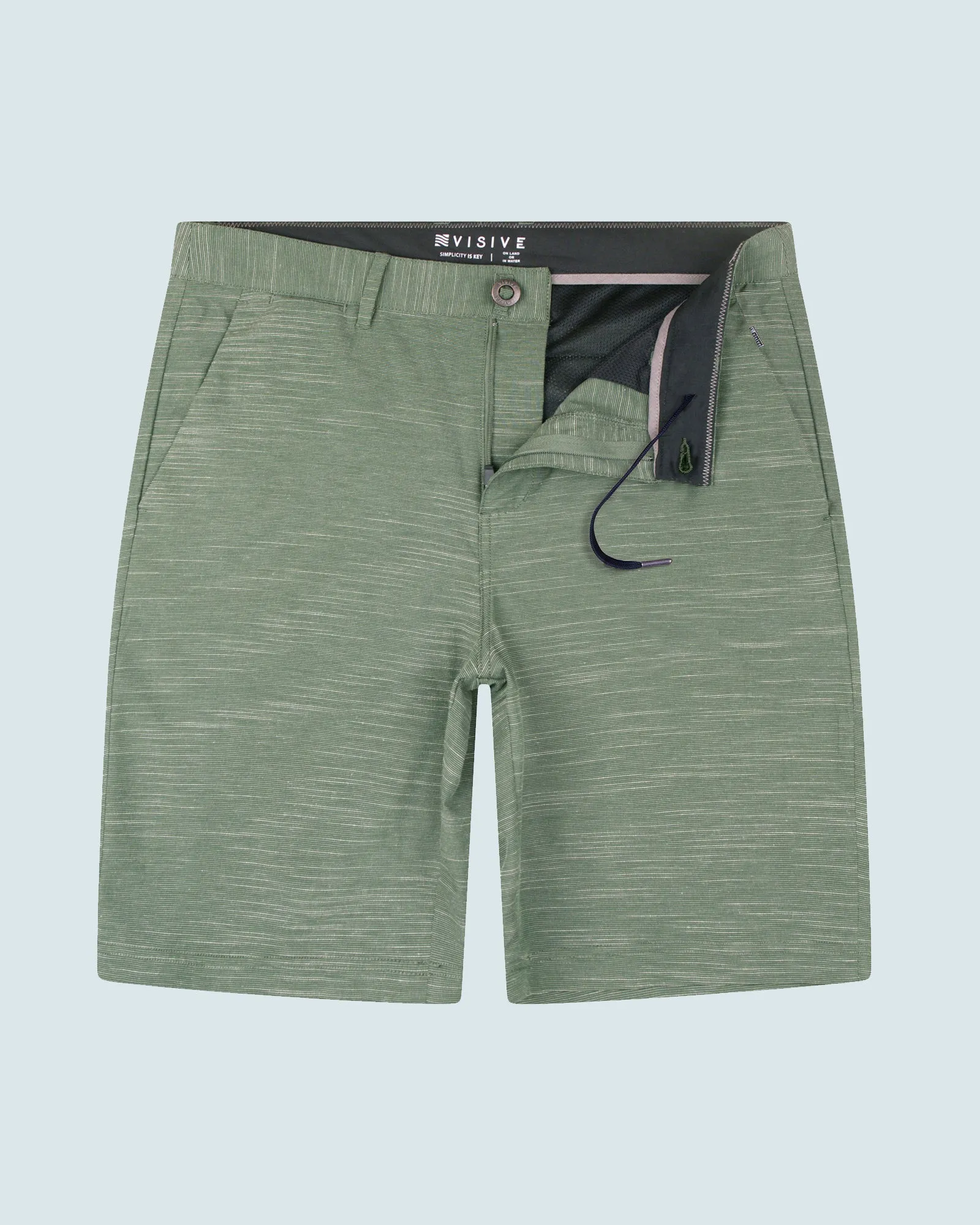 All In One Mens Hybrid Shorts - Slub Black
