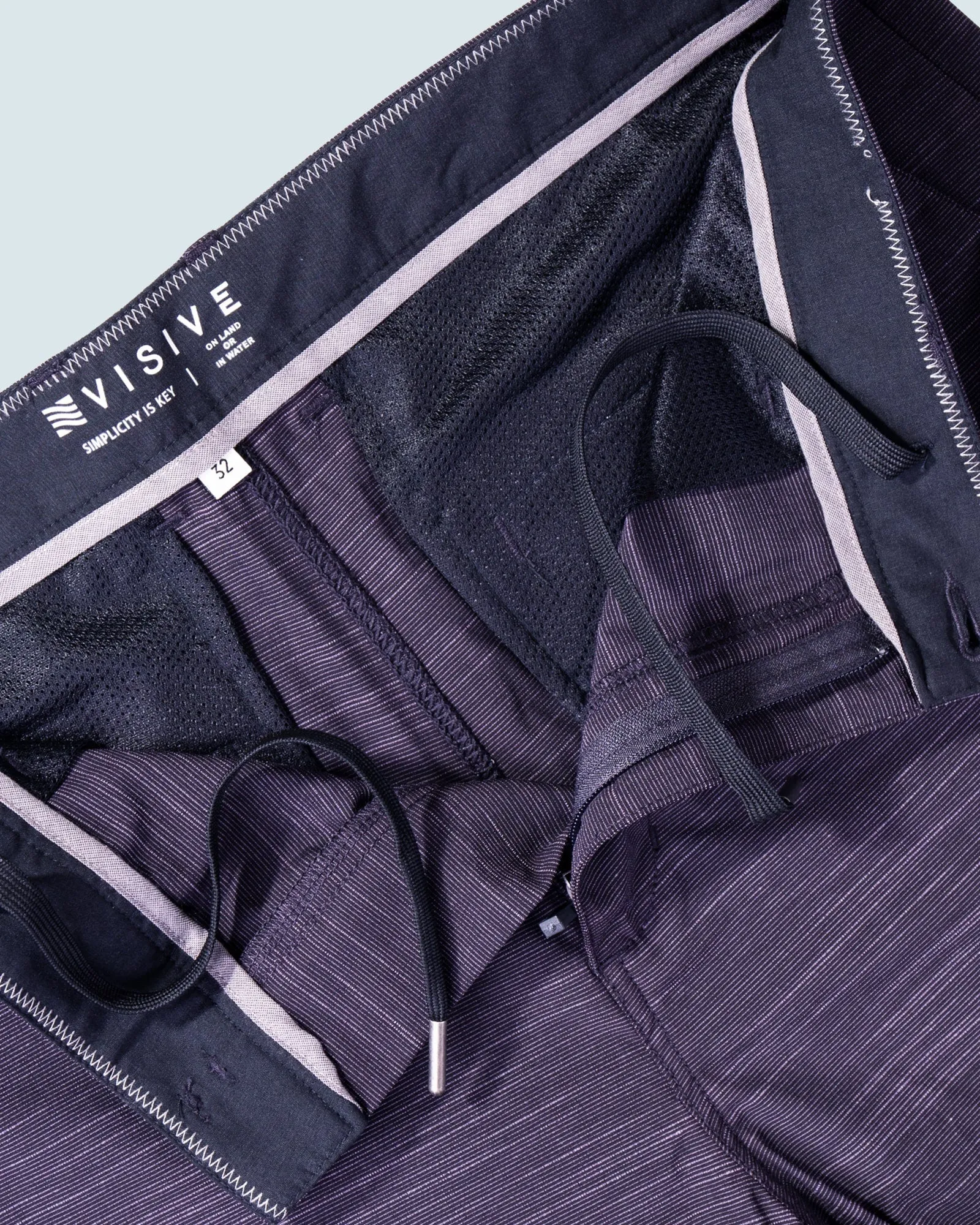 All In One Mens Hybrid Shorts - Slub Black