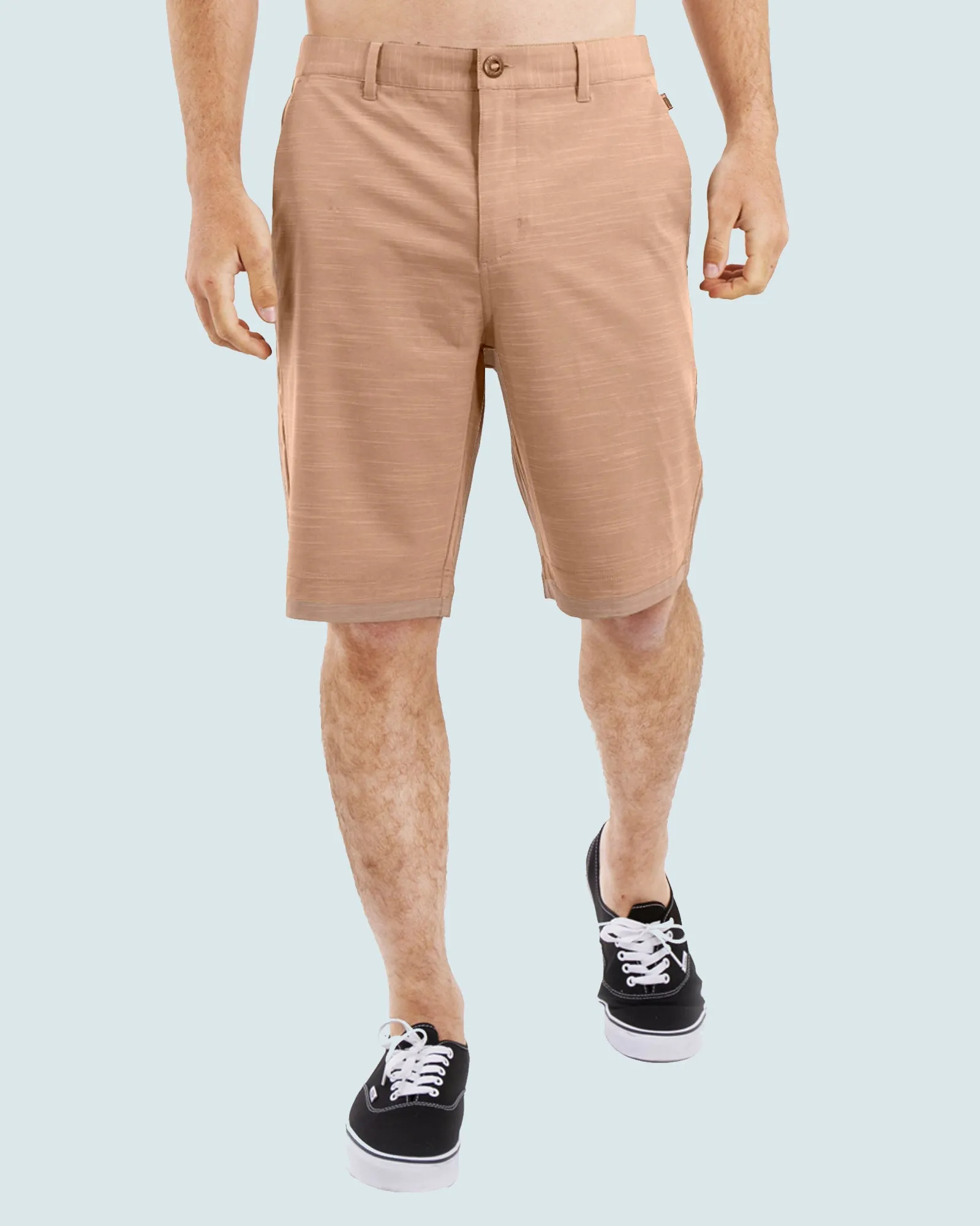 All In One Mens Hybrid Shorts - Slub Black