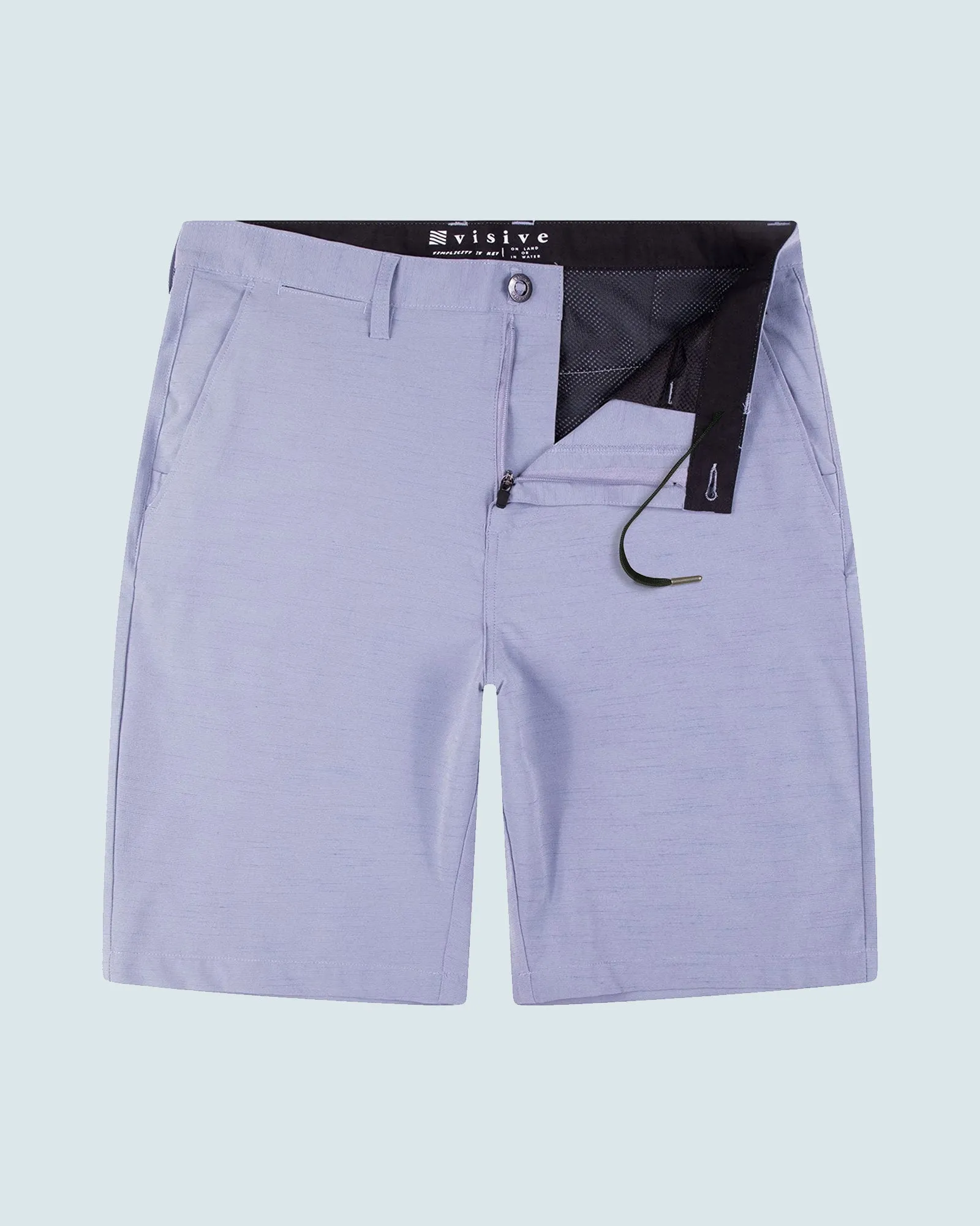 All In One Mens Hybrid Shorts - Slub Black