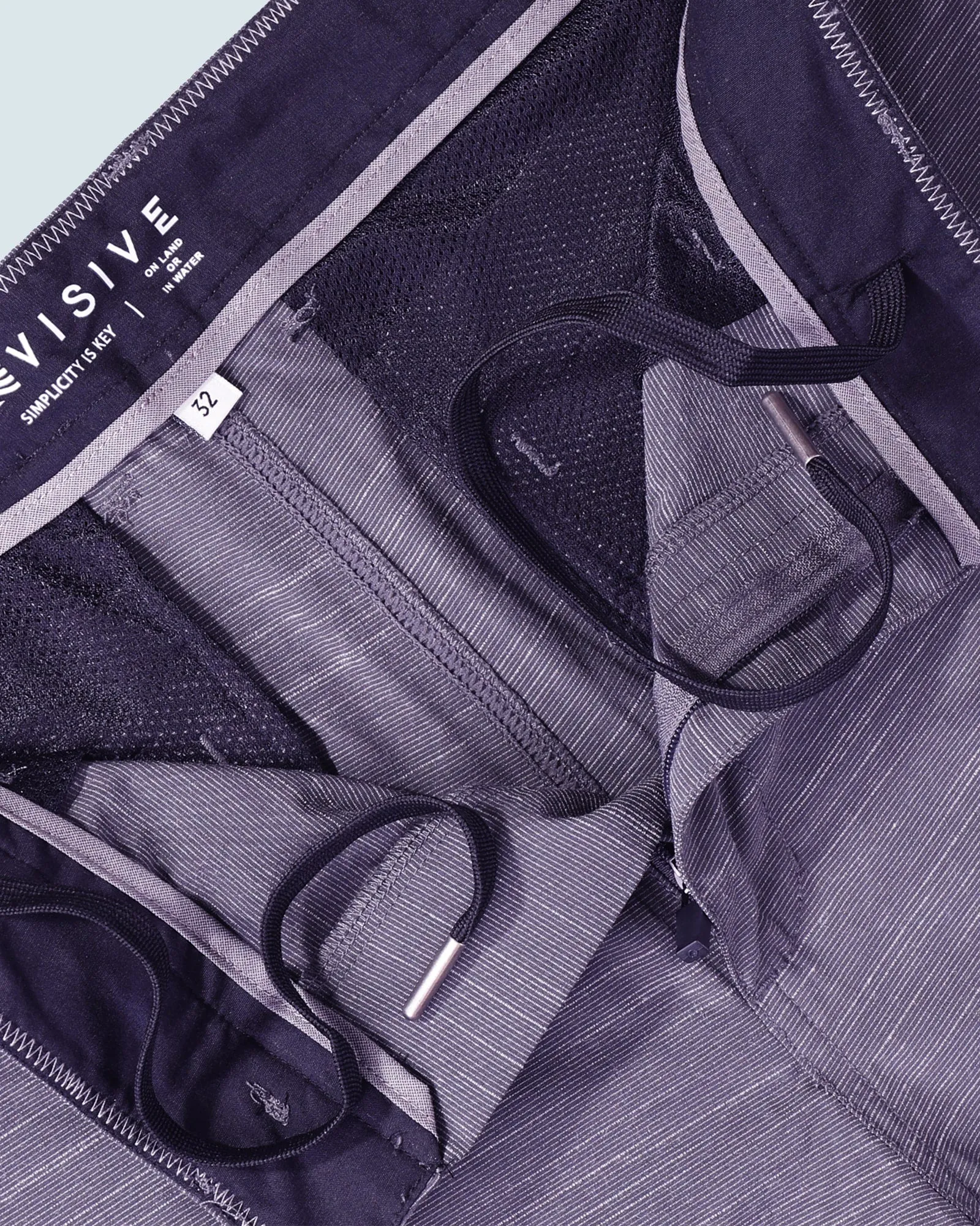 All In One Mens Hybrid Shorts - Slub Black