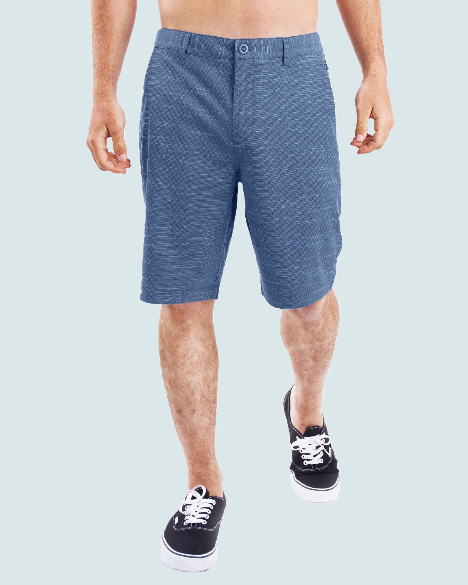 All In One Mens Hybrid Shorts - Slub Black