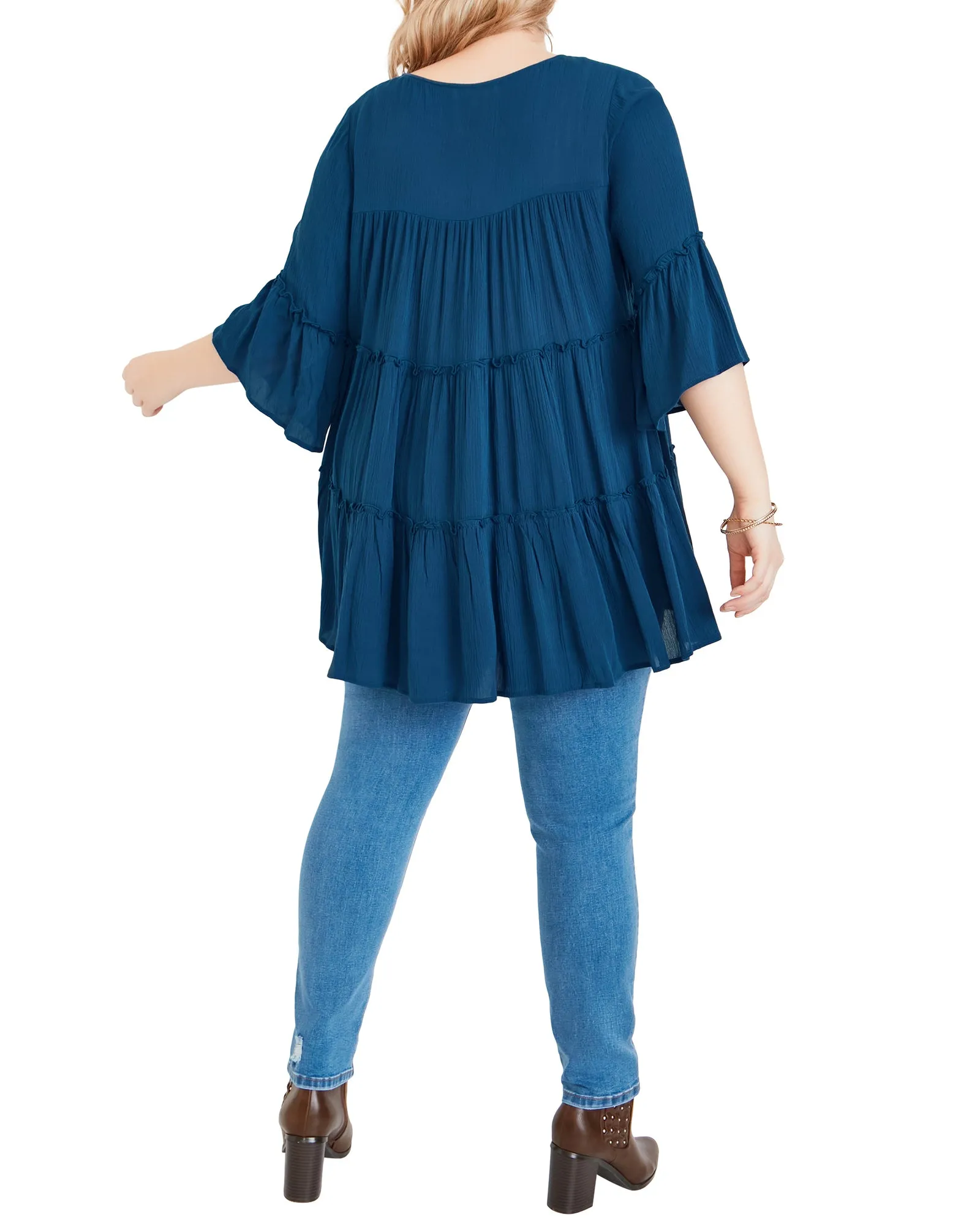 Allegra Plain Top | Azure Blue