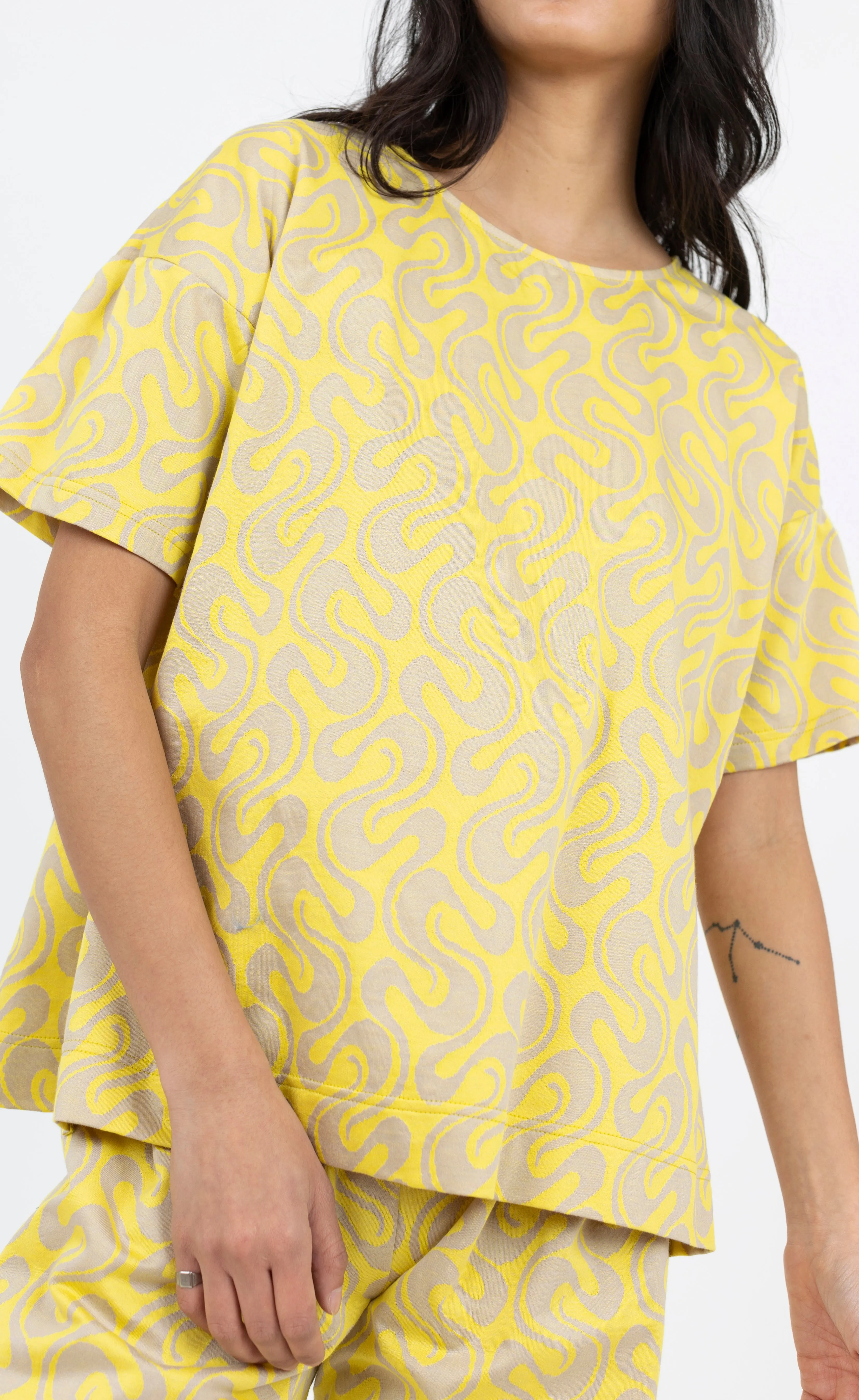 Amelia Shirt, Yellow Squigs Jersey