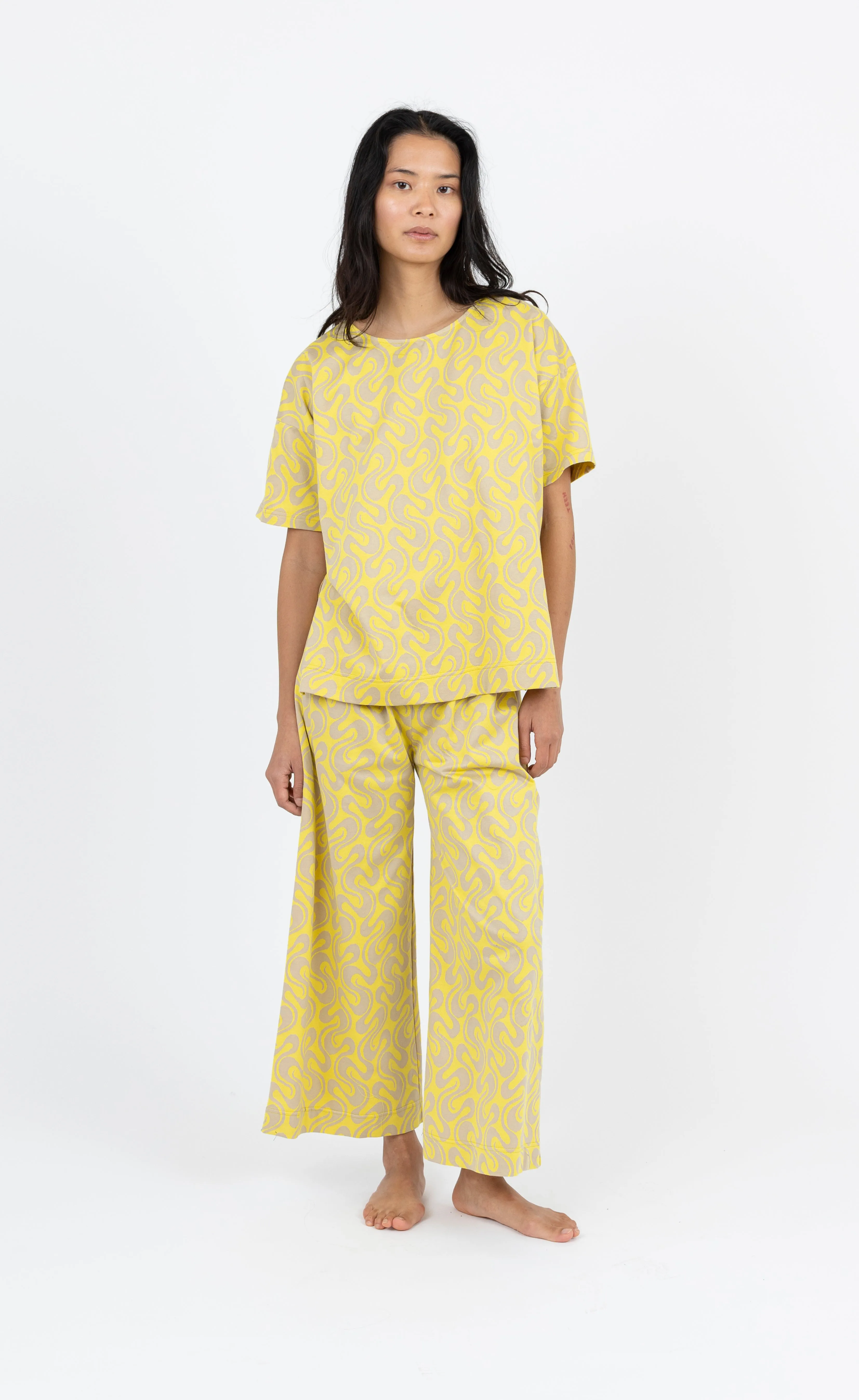 Amelia Shirt, Yellow Squigs Jersey
