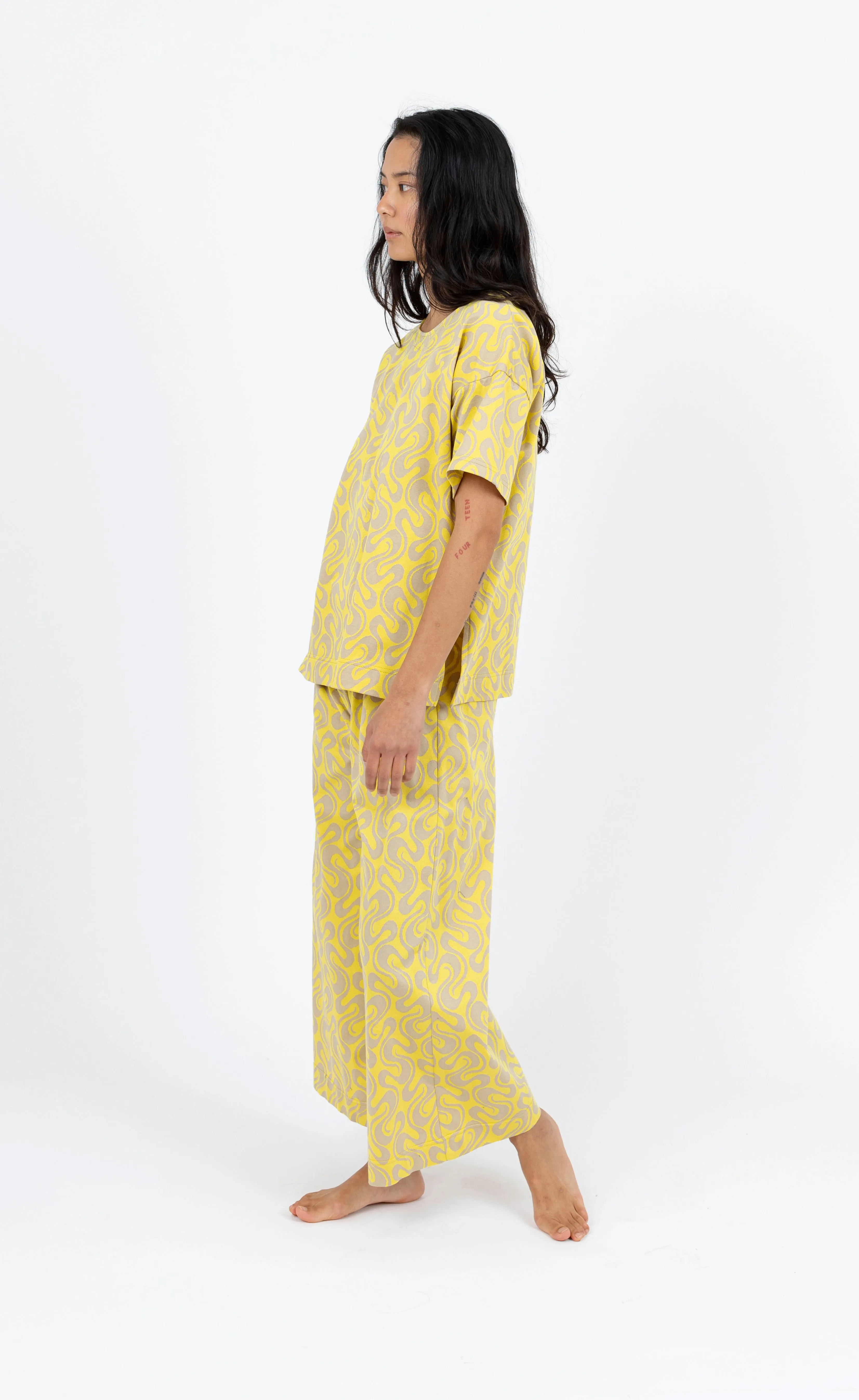 Amelia Shirt, Yellow Squigs Jersey