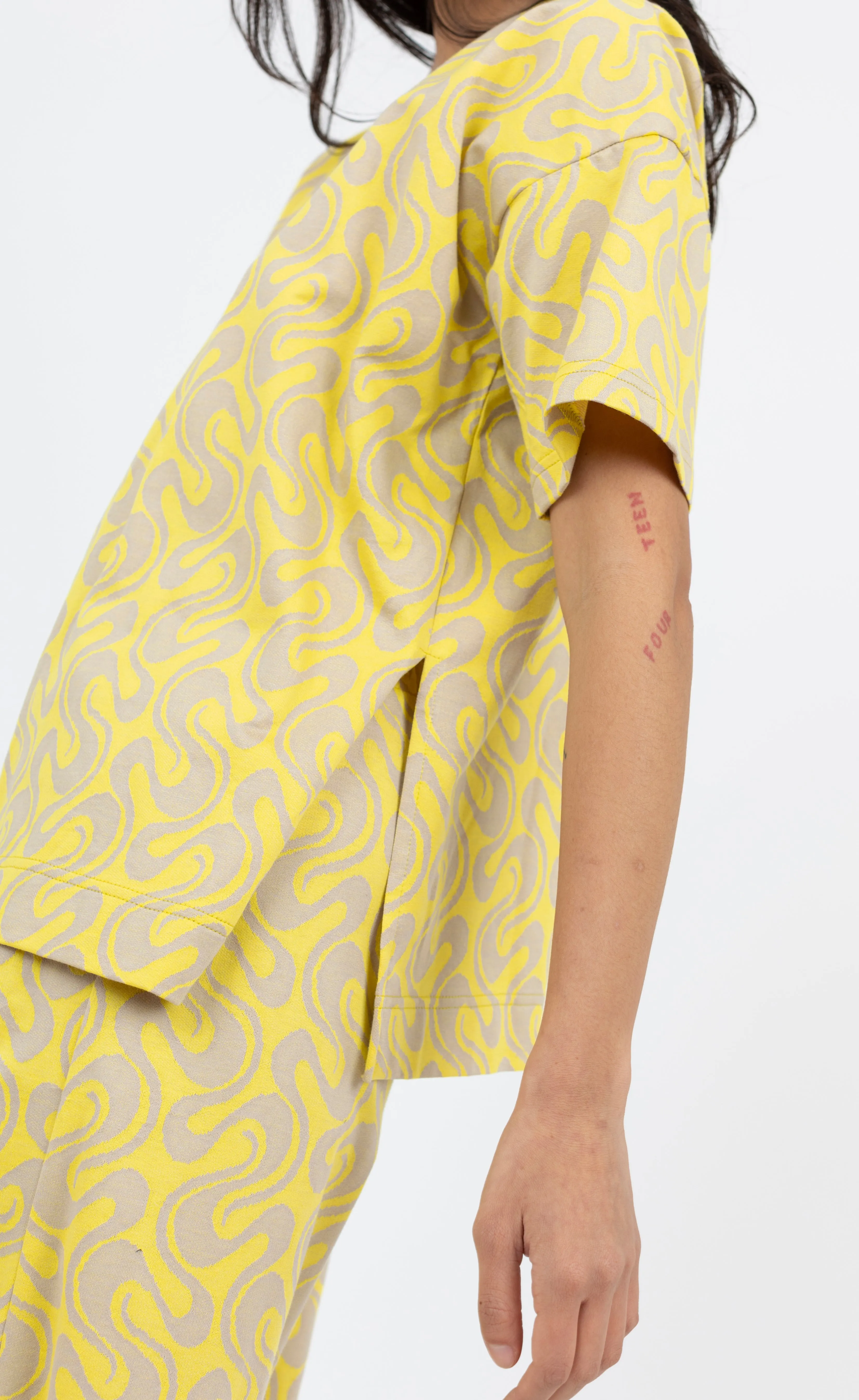 Amelia Shirt, Yellow Squigs Jersey