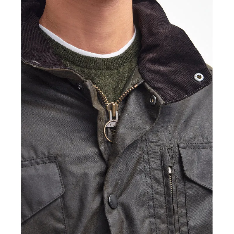 Barbour Sapper Mens Waxed Jacket - Olive