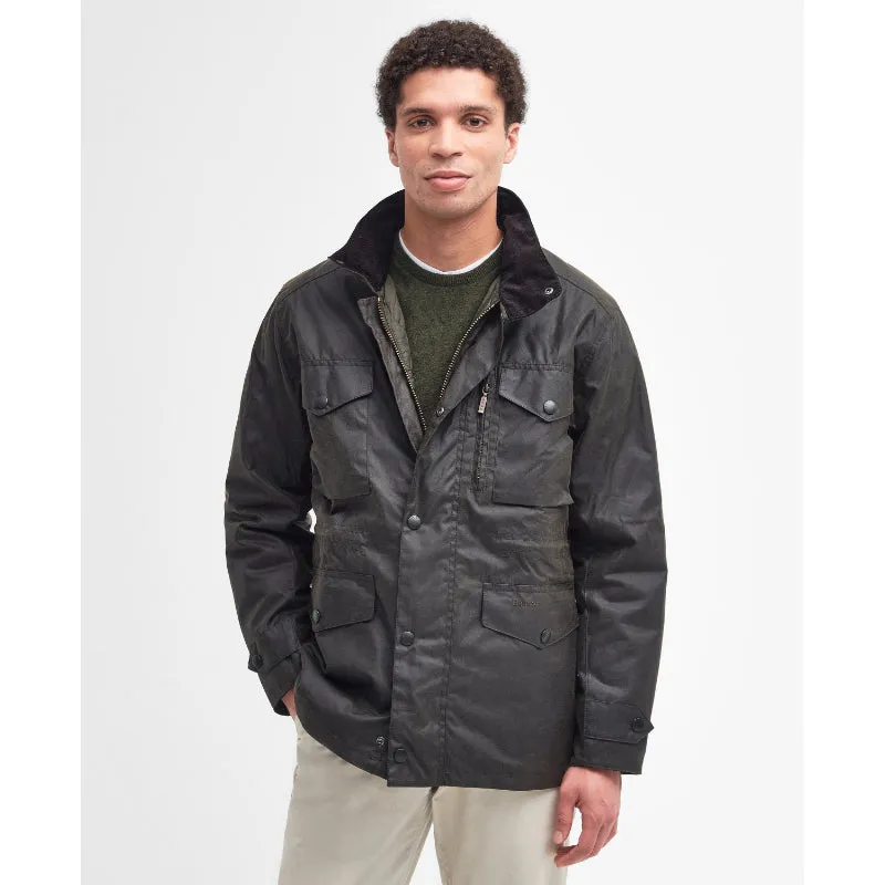 Barbour Sapper Mens Waxed Jacket - Olive