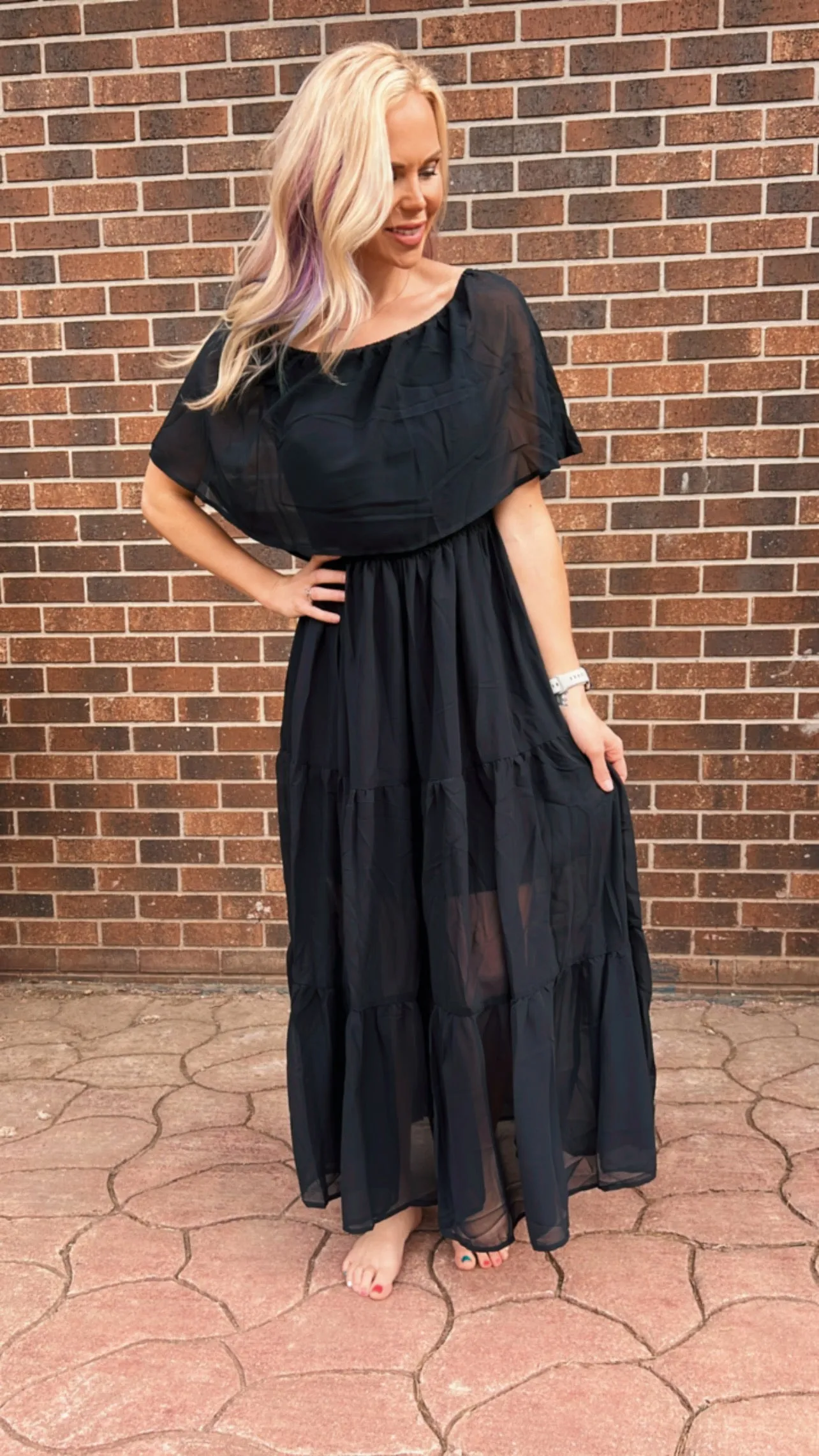 Black Breezy Maxi Dress