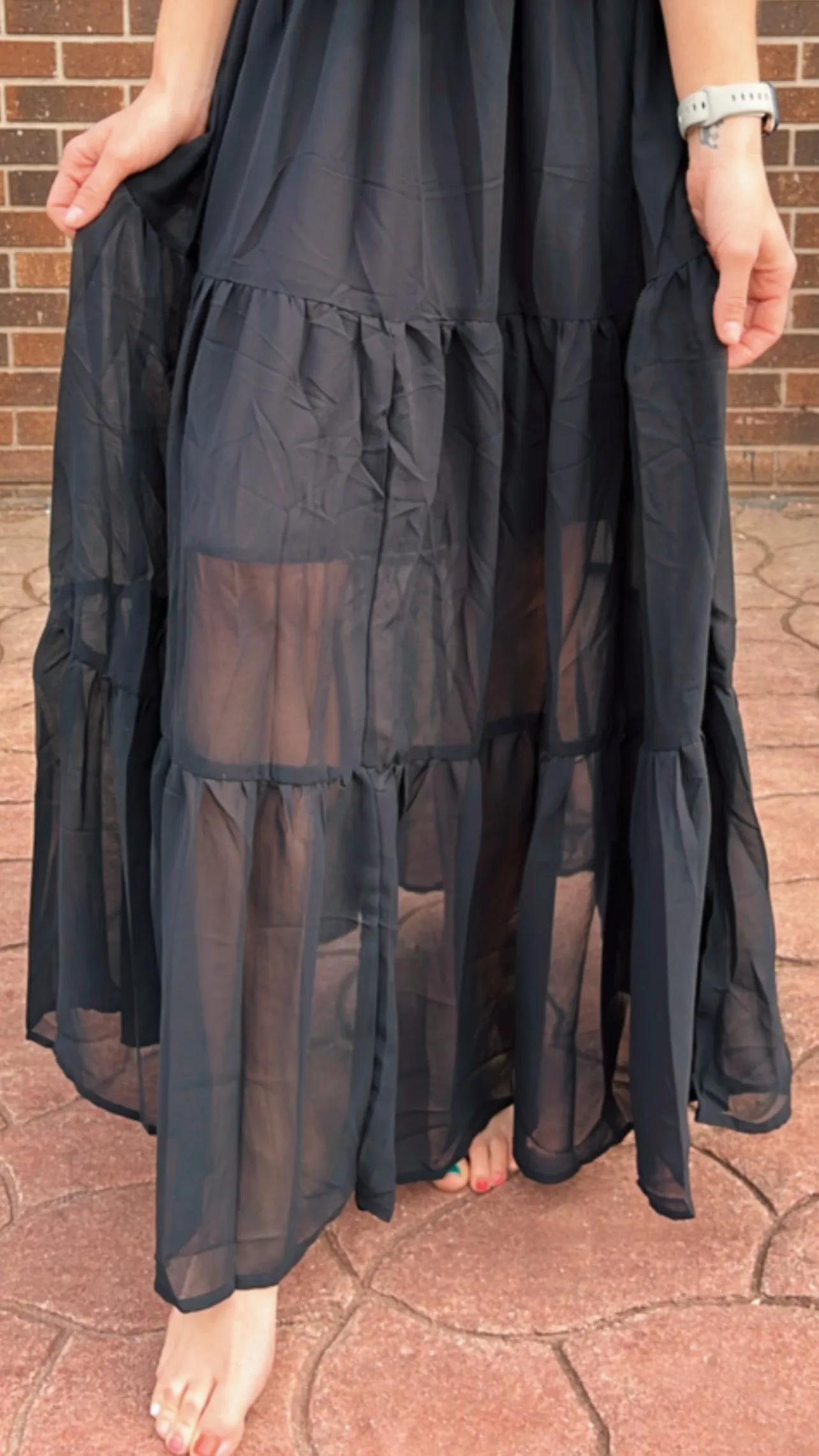 Black Breezy Maxi Dress