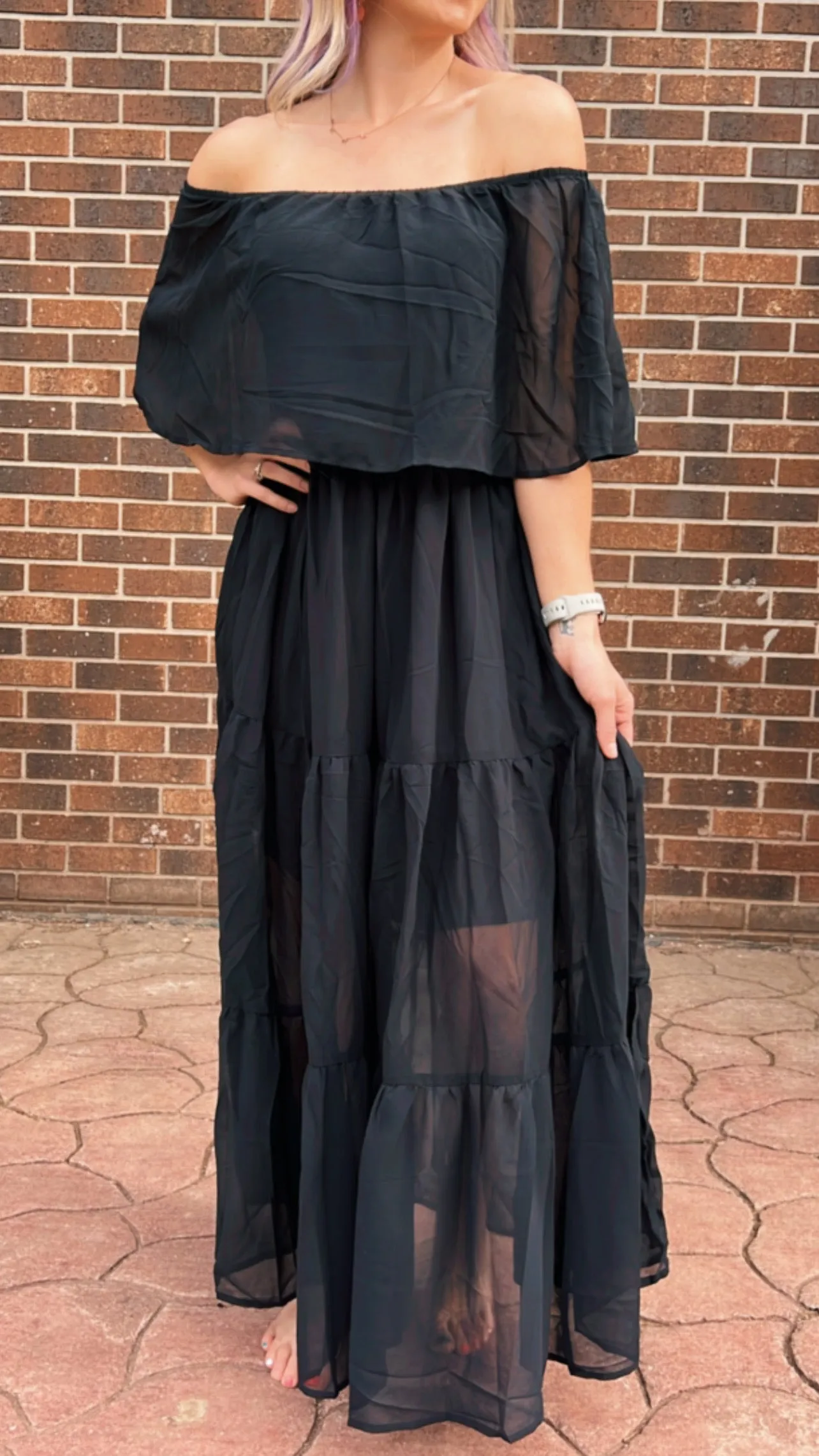 Black Breezy Maxi Dress