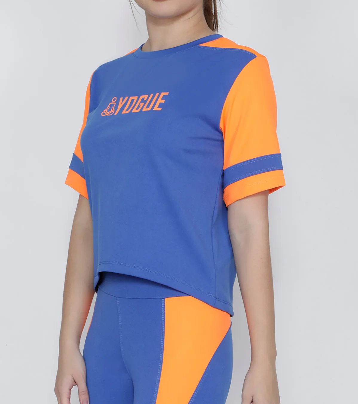 Blue Orange Crop Top