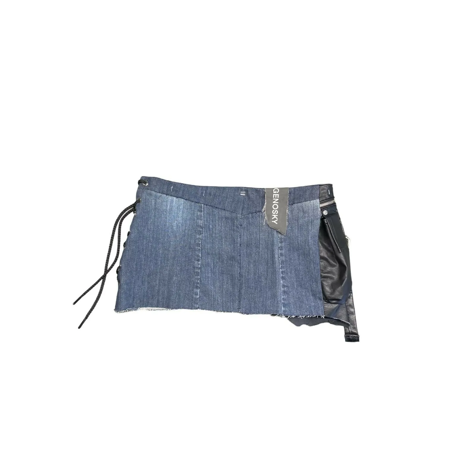 Blue White Wash Leather Hybrid Holster Mini (28 Waist)