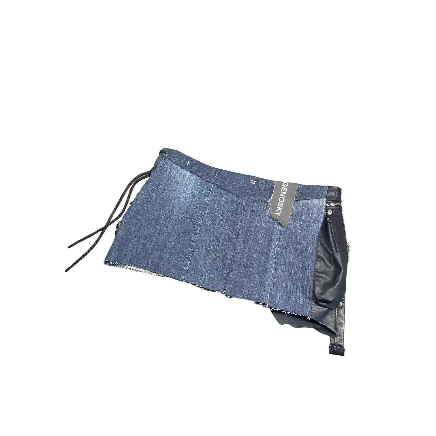 Blue White Wash Leather Hybrid Holster Mini (28 Waist)