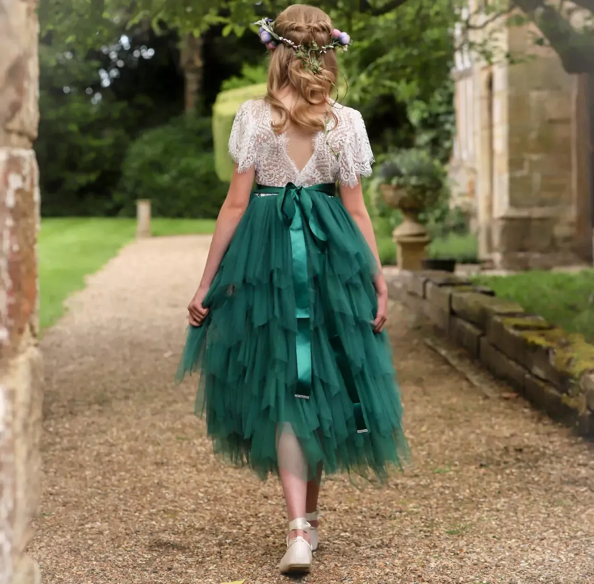 Bohemian Princess Dress - Hunter Green