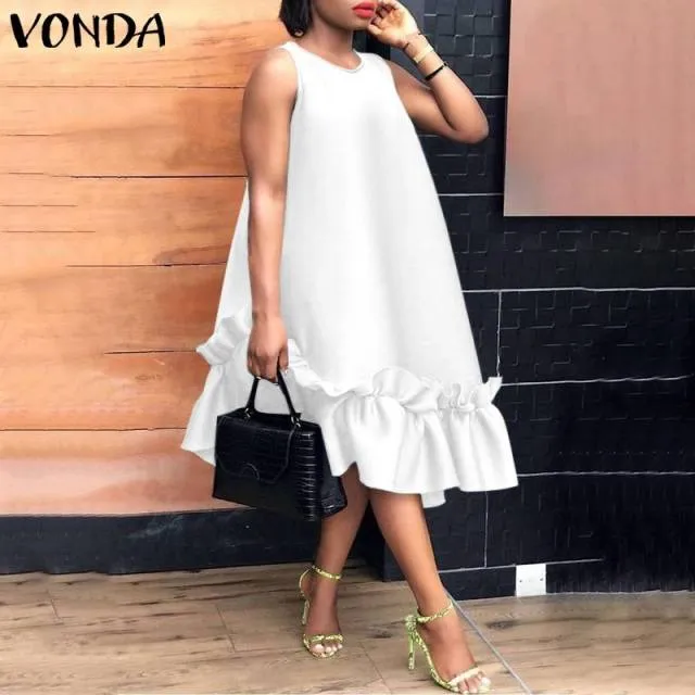 Bohemian Vintage Solid Maxi Long Loose Dresses