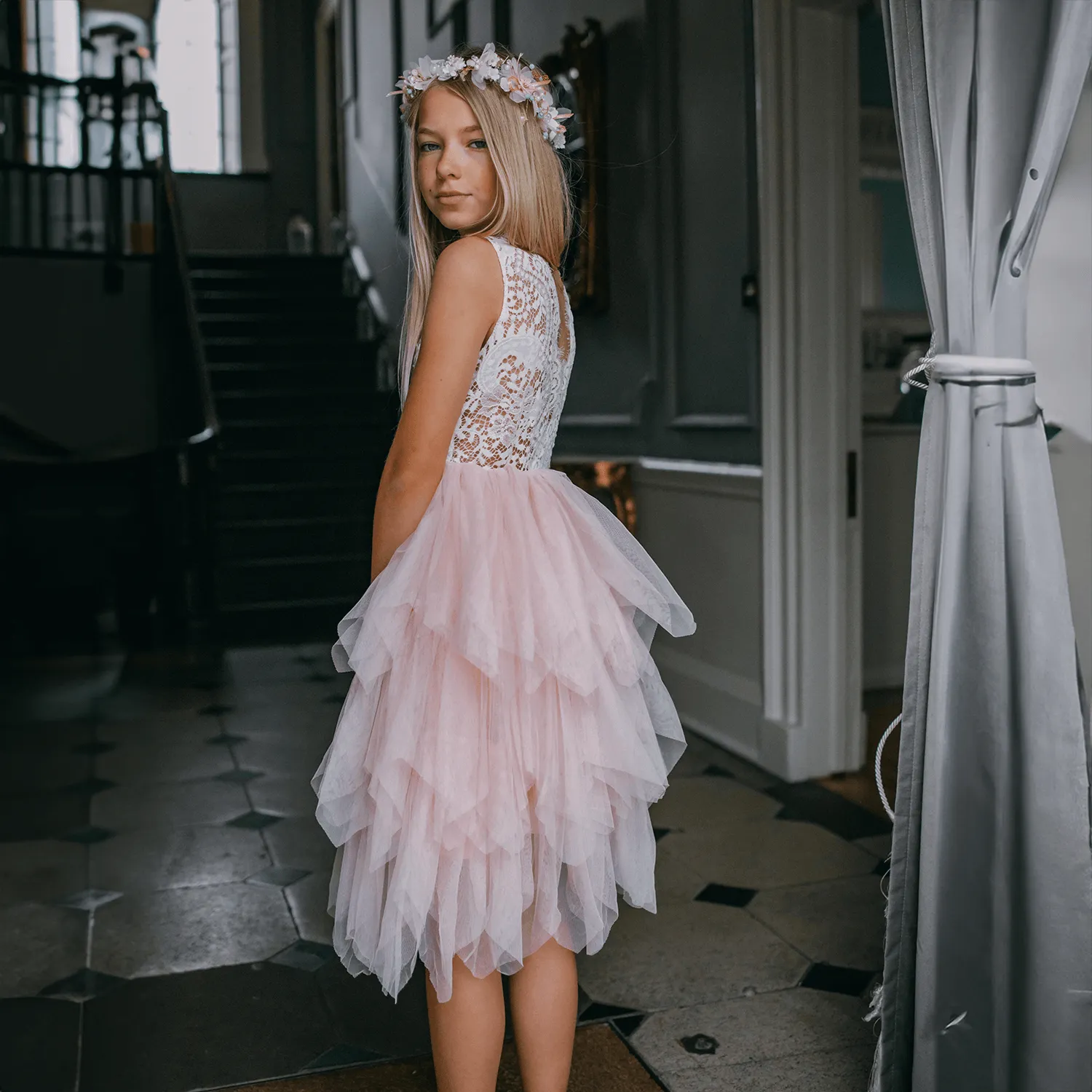 Boho Dreams Dress - Blush Appliqué