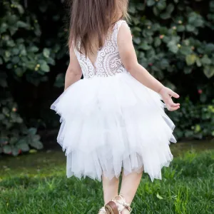 Boho Dreams Dress - White Appliqué