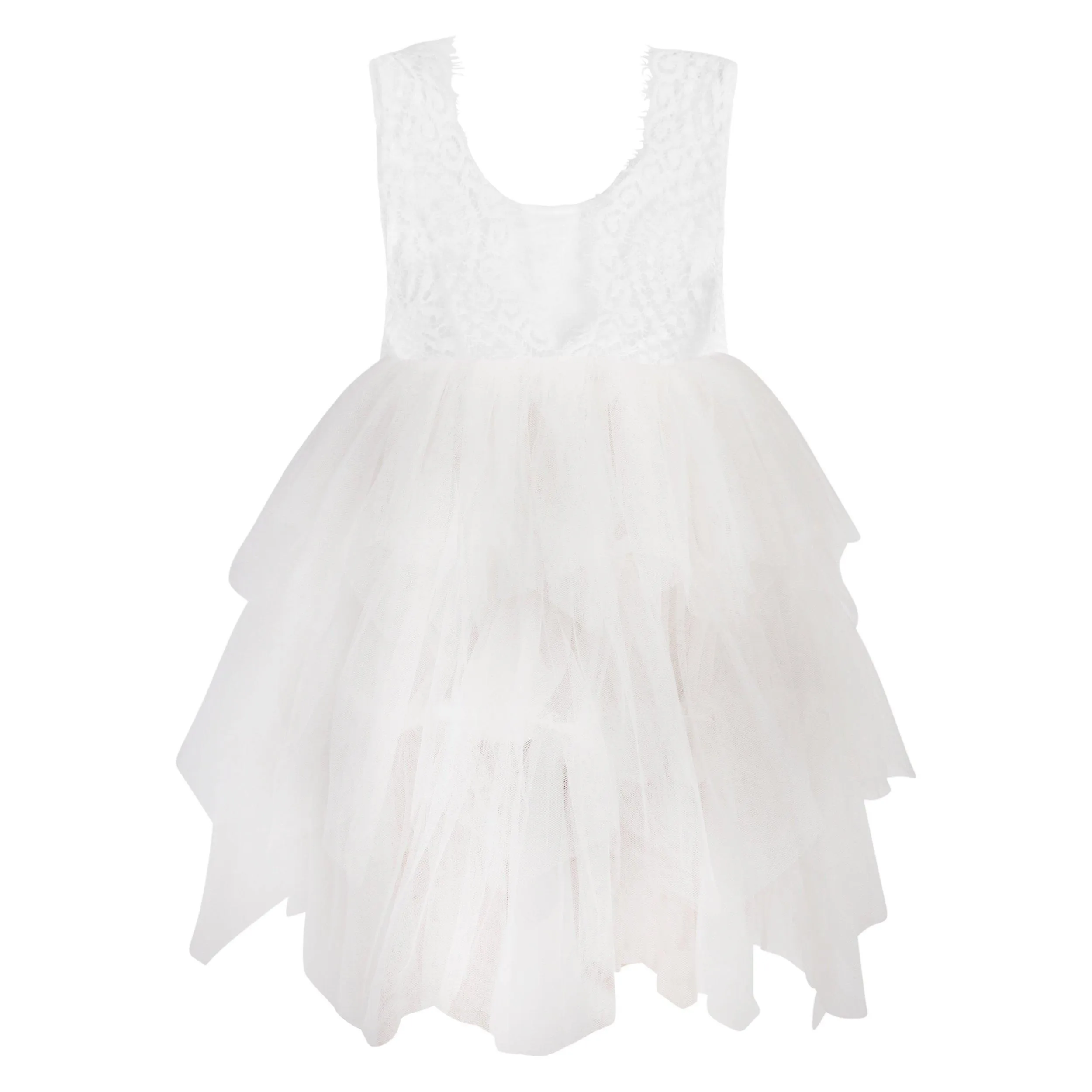 Boho Dreams Dress - White Appliqué