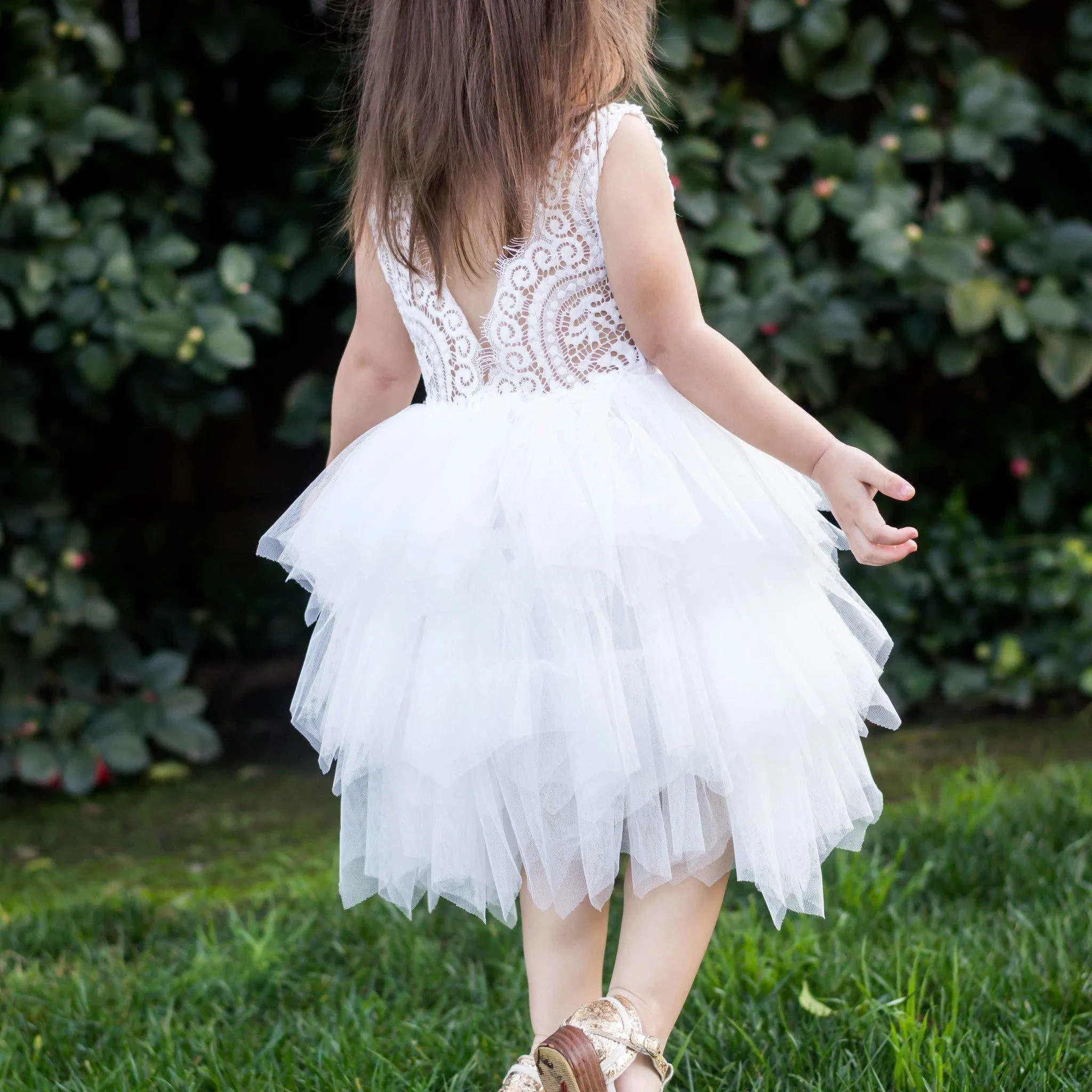 Boho Dreams Dress - White Appliqué