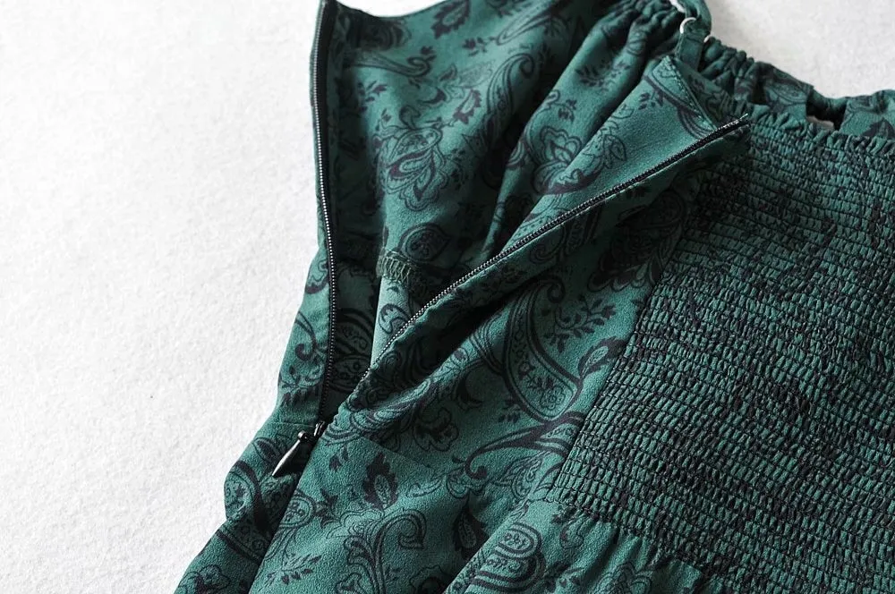 Boho Floral Print Sling Dress
