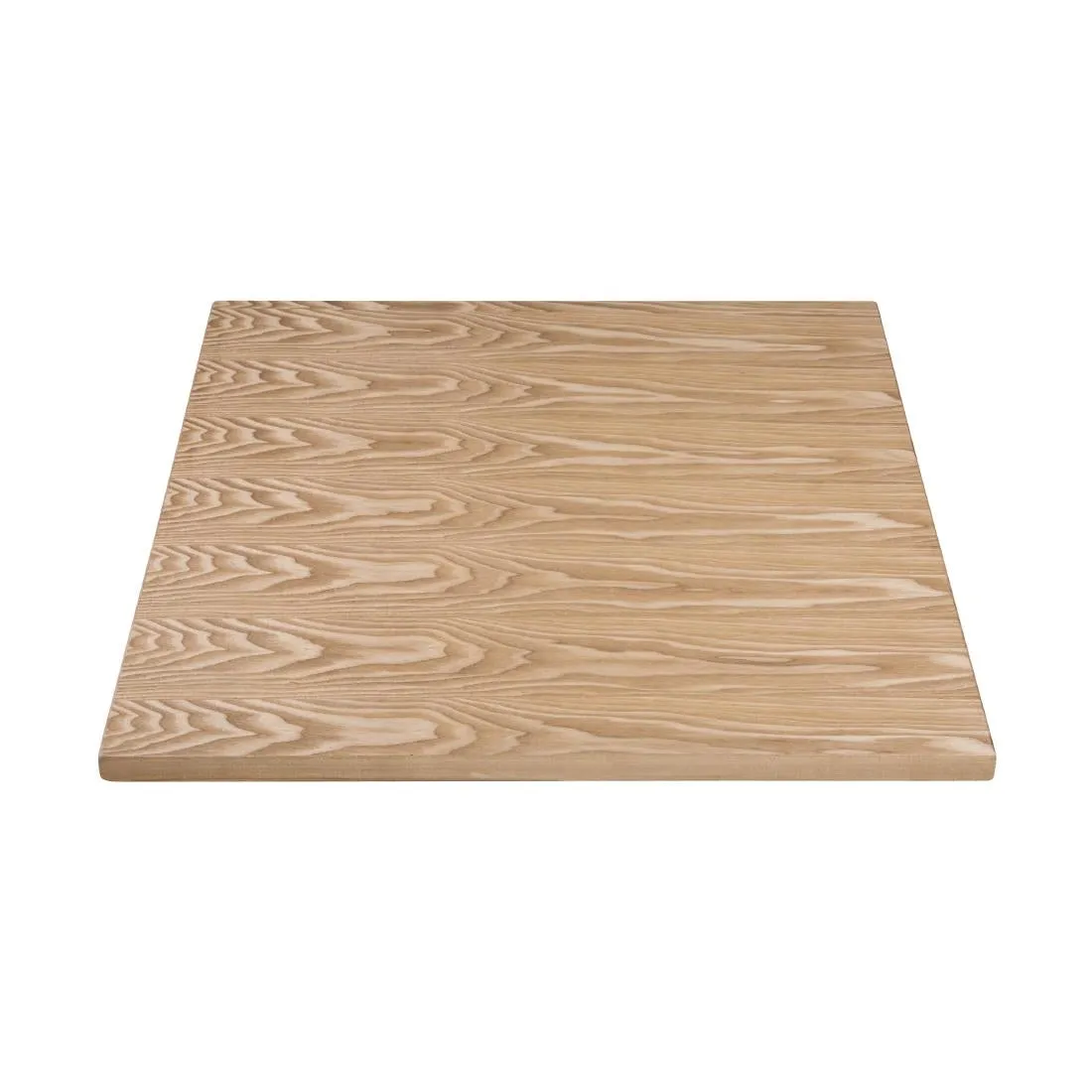 Bolero Pre-drilled Square Table Top Natural Ash Veneer 700mm - DY717