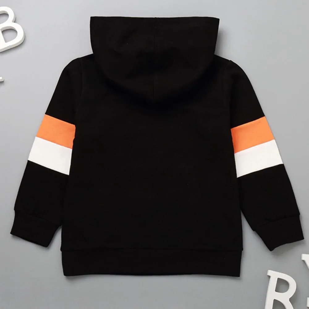 Boys Striped Long Sleeve Hooded Tops Wholesale