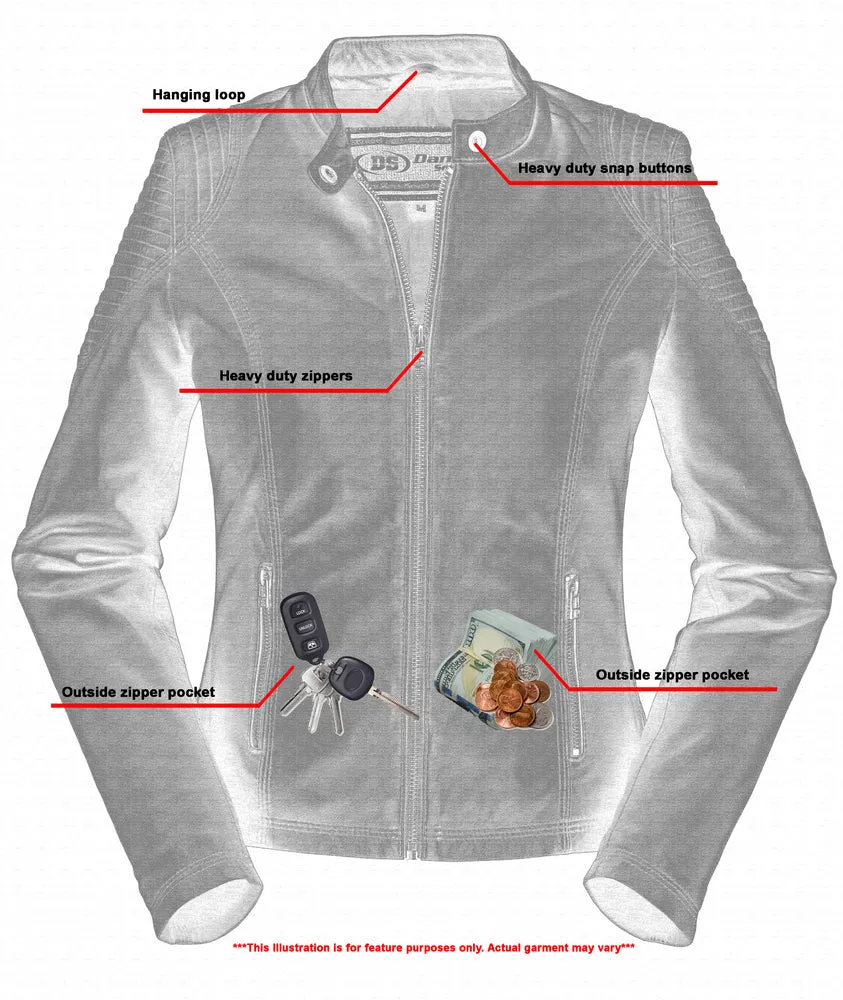 Cabernet Women's Slim Fit Red Leather Jacket