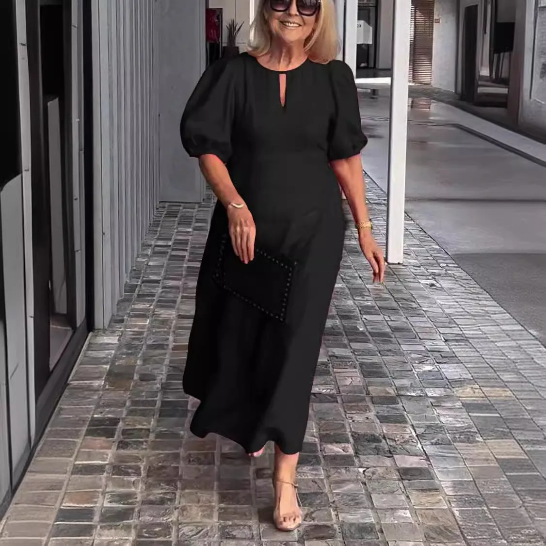 Carla - Chic Puff-Sleeve Dress