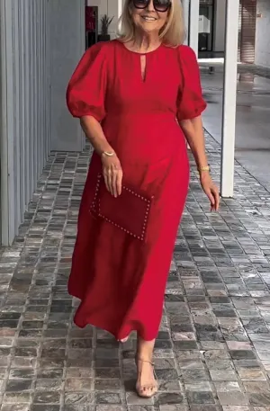 Carla - Chic Puff-Sleeve Dress