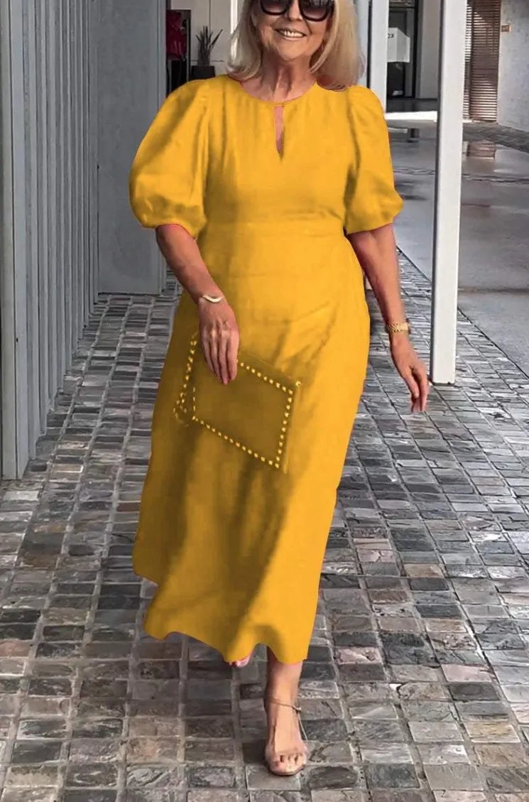 Carla - Chic Puff-Sleeve Dress