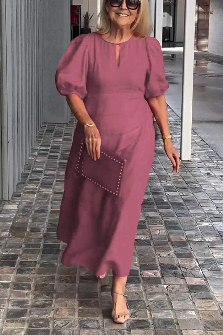 Carla - Chic Puff-Sleeve Dress