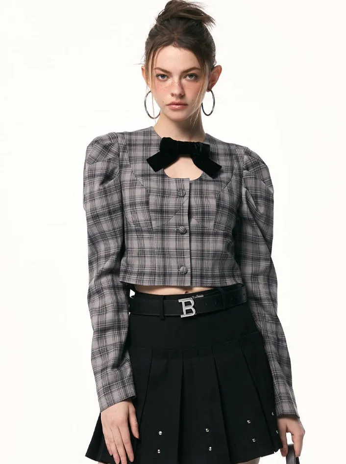Check Dark Tops Short