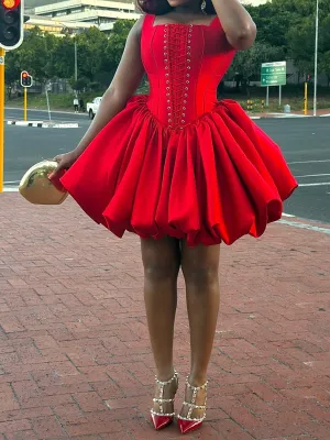 Chic Lace-Up Mini Dress